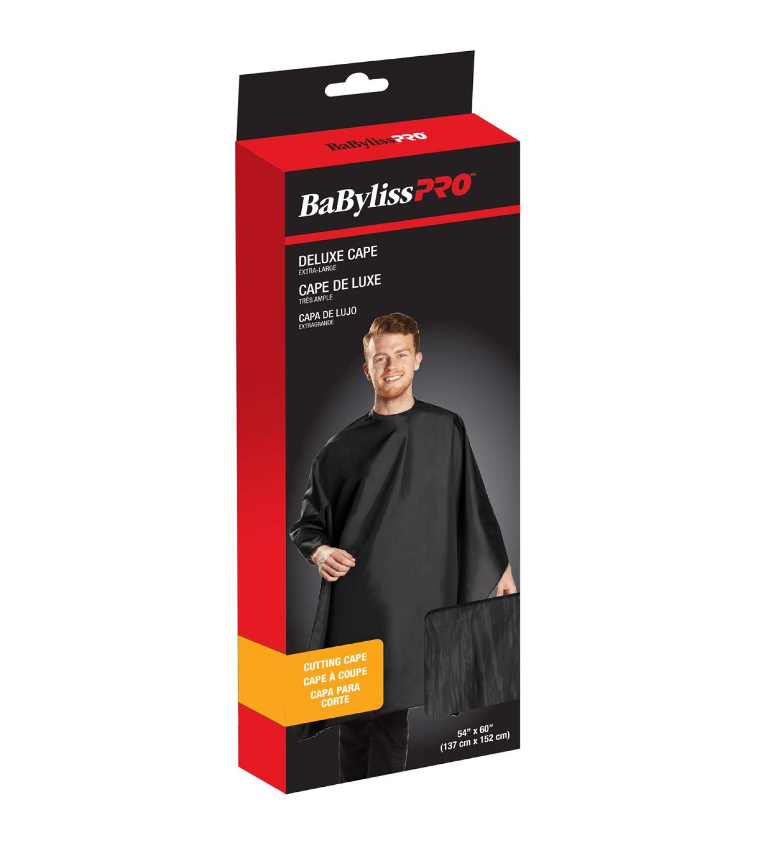 BaBylissPRO Nylon Cutting Cape Extra-Large Black