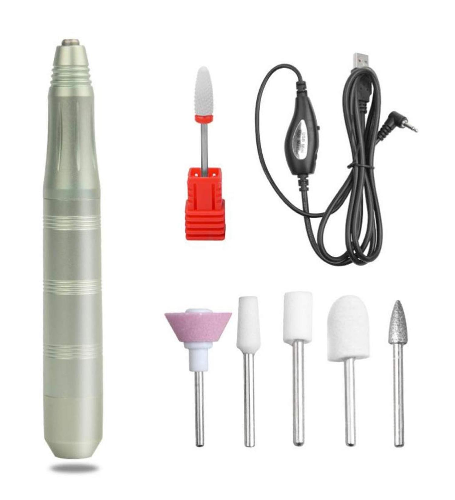 Electric Nail Drills Professional Efile Nail Drill Kit for Acrylic Gel Nails Portable Nail File Drill Manicure Pedicure Polishing Shape Tools Nail Buffer Manicure Ped Green - Buy Online on GoSupps.com