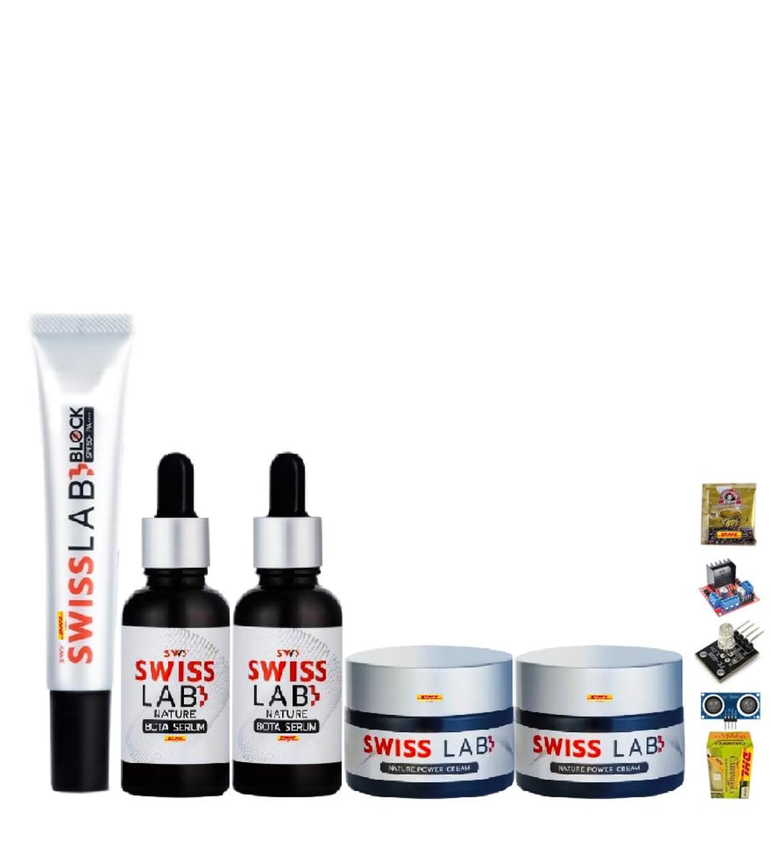 Ultimate 5-in-1 Swiss Lab Skincare Set - 2 Creams 2 Serums & Sunscreen | Free Beauty Gifts | Beautygoodshop - Buy Online on GoSupps.com