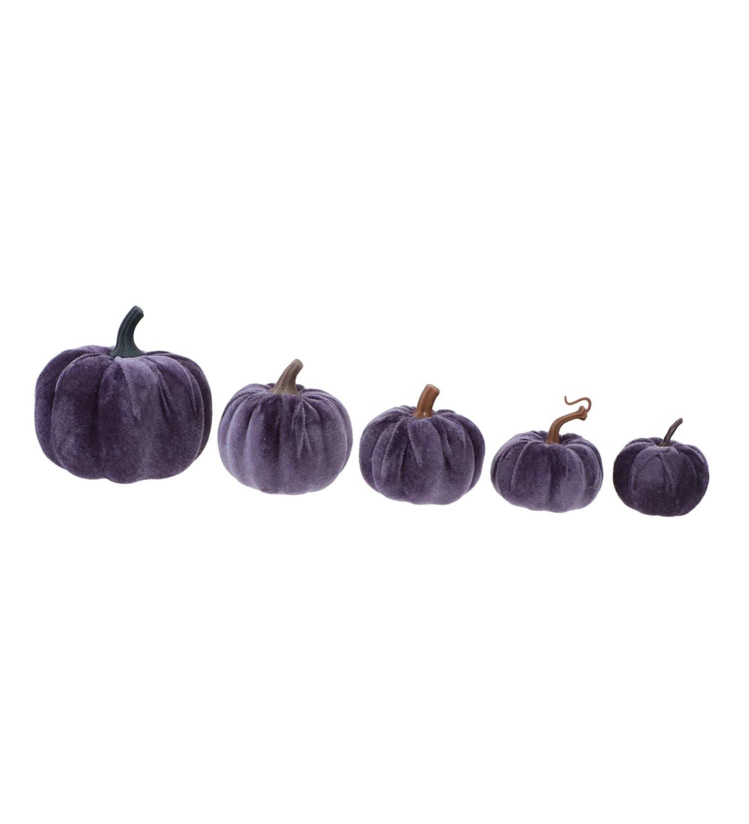 Yardenfun 5pcs Artificial Pumpkins Adornments Halloween Simulated Fake Faux Thanksgiving Mini Ornaments Foam Grey 14X12.5X12.5CM - Buy Online on GoSupps.com