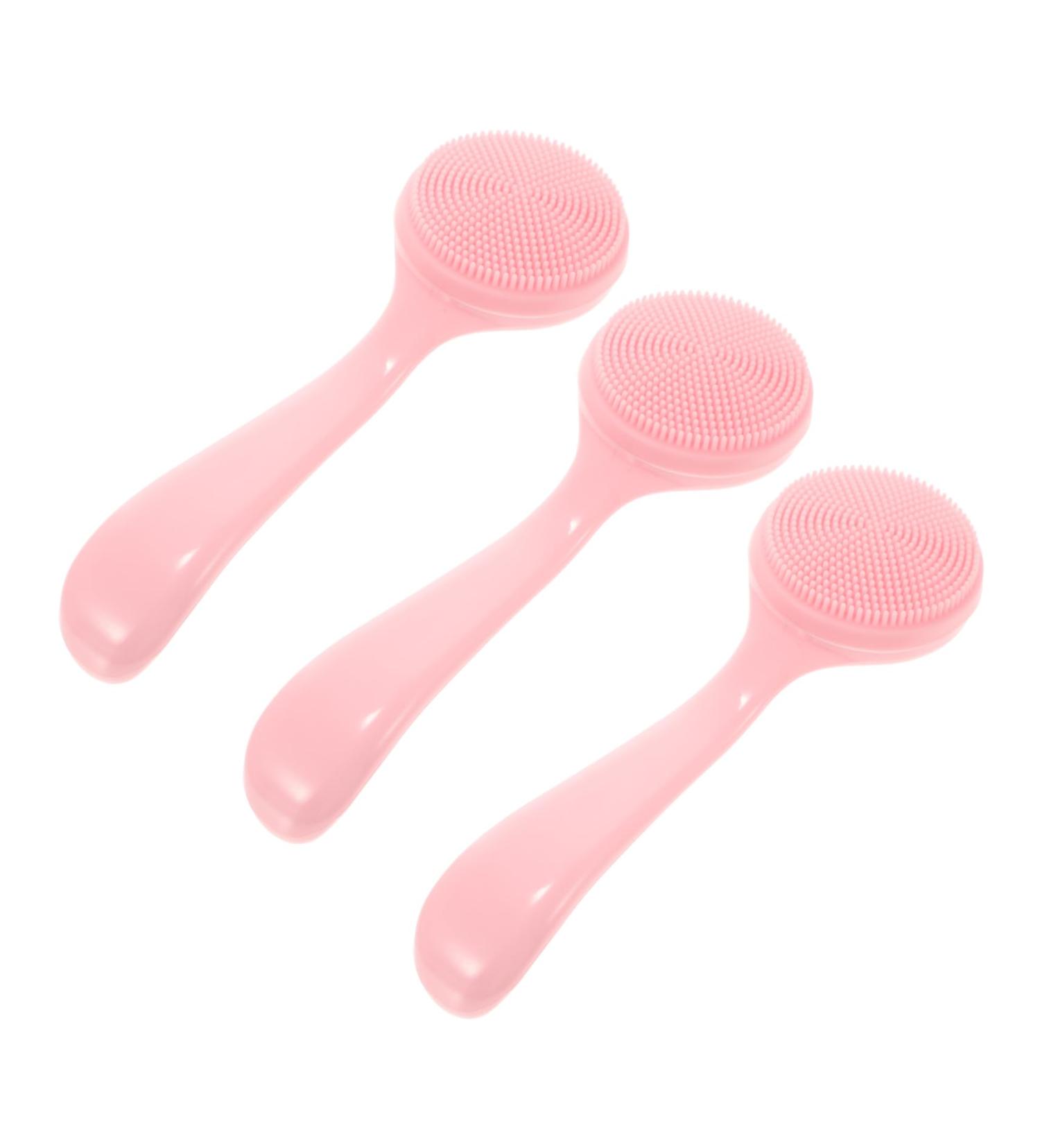 FRCOLOR 3pcs Face Brush Set - Gentle Exfoliating & Cleansing Brushes for Pore Deep Cleaning - Miss Pink Electric Facial Scrubber Tools - Buy Online on GoSupps.com