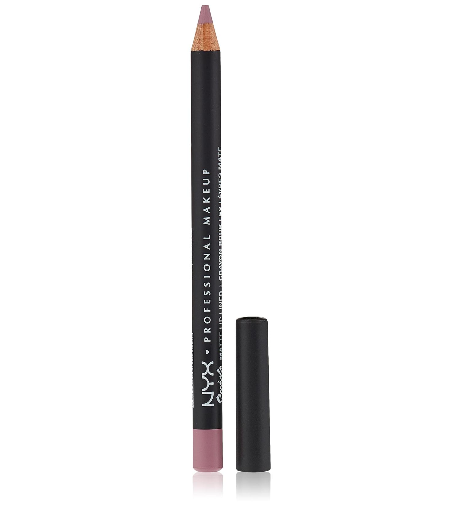 NYX Professional Makeup Suede Matte Lip Liner in Violet Smoke - Long-Lasting Formula for Bold, Beautiful Lips - Buy Online on GoSupps.com
