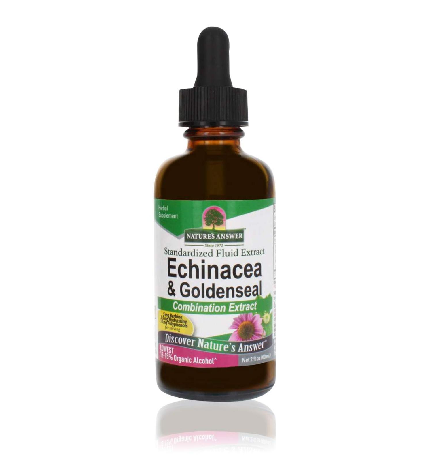 Nature's Answer Echinacea & Goldenseal - Organic Immune Booster & Wellness Support - 2 oz - Buy Online on GoSupps.com