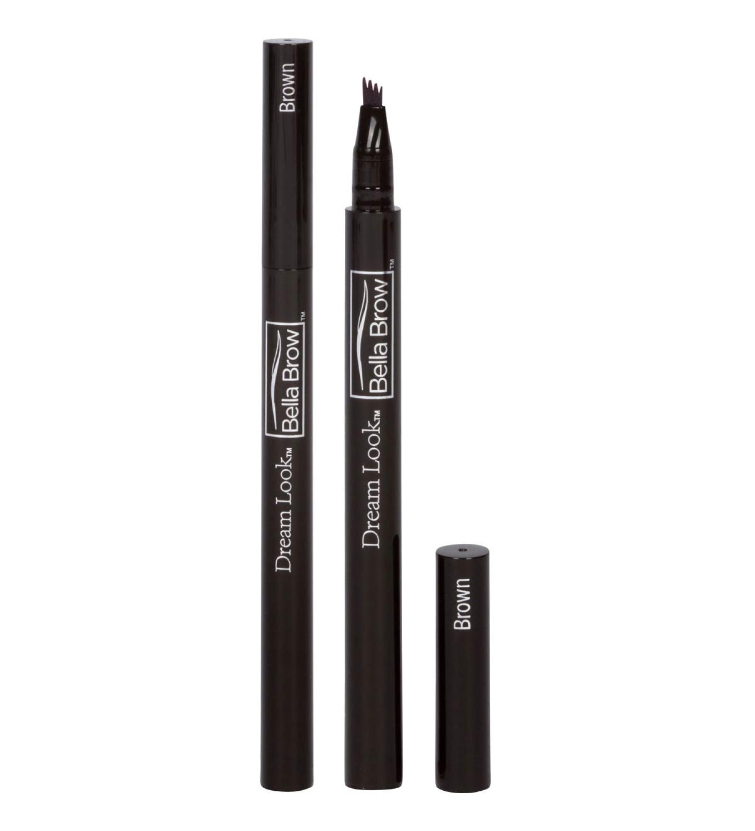 BELLA BROW Microblading Eyebrow Pen (Double Pack - Brown) | Smudge Proof, Waterproof, Long Lasting | As Seen On TV - Buy Online on GoSupps.com