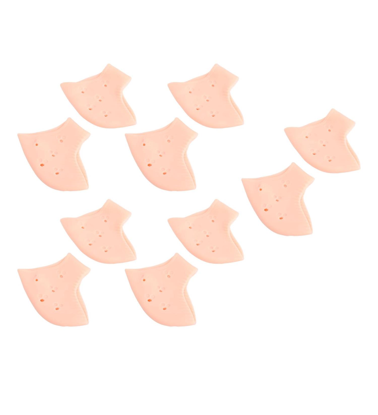 Gel Heel Sleeves Reusable Moisturizing Gel Heel Socks 5 Pairs Toeless Reduce Fine Lines for Cracked Feet - Buy Online on GoSupps.com