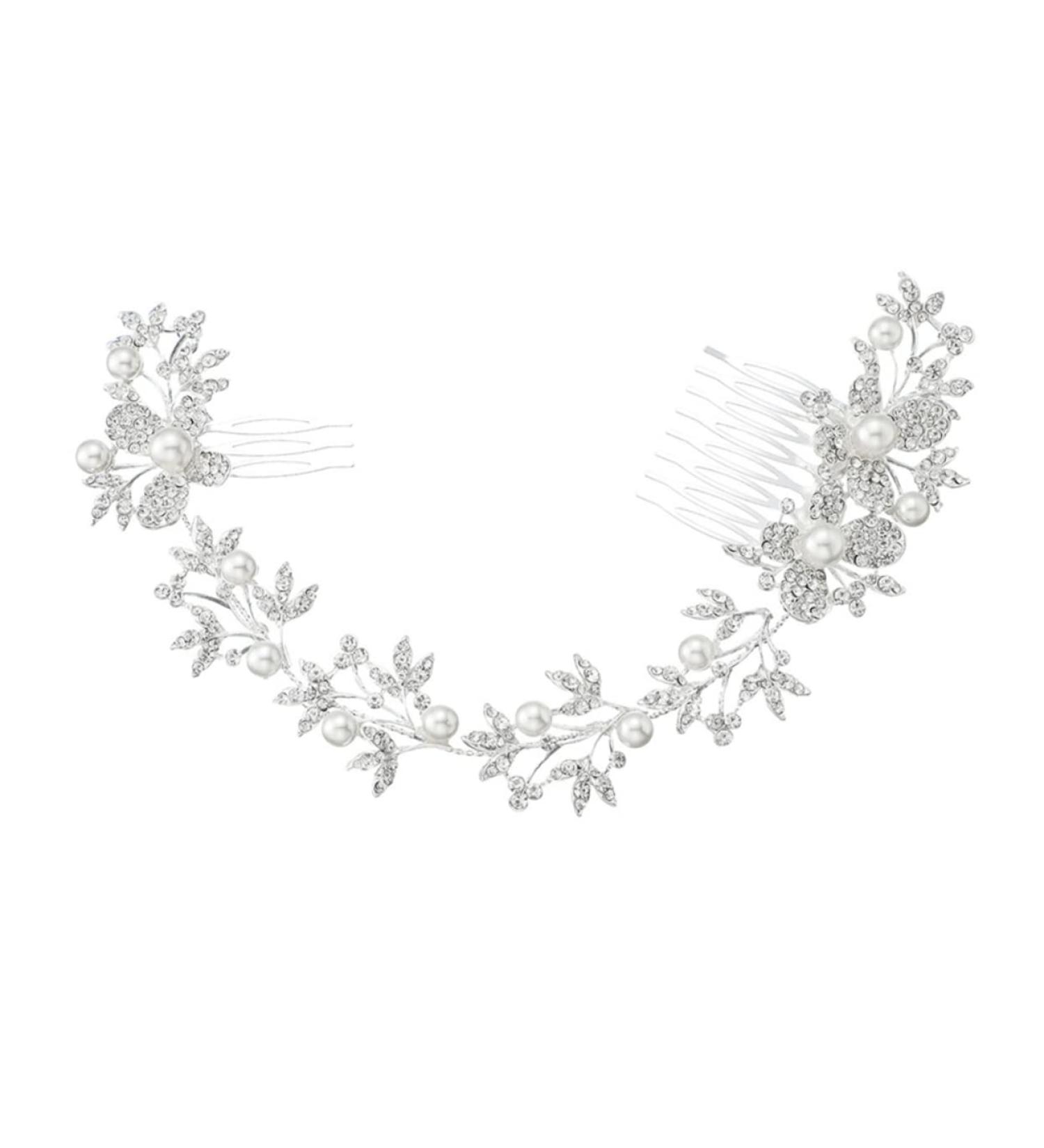 Ipetboom 1pc Bridal Hair Combs Headwear for Special Occasions Crystal Headband Queen Bridal Headband Wedding Headband Rhinestone Headdress Princess Headpiece Hair Accessories Pearl Bride - Buy Online on GoSupps.com