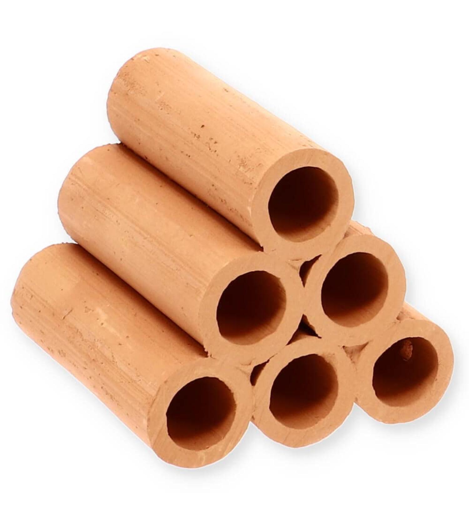 Garpet Aquarieendeko Pyramide 6er - Premium Shrimp Tube Aquarium Decoration Ceramic Terracotta Caves for Shrimp & Catfish - Buy Online on GoSupps.com