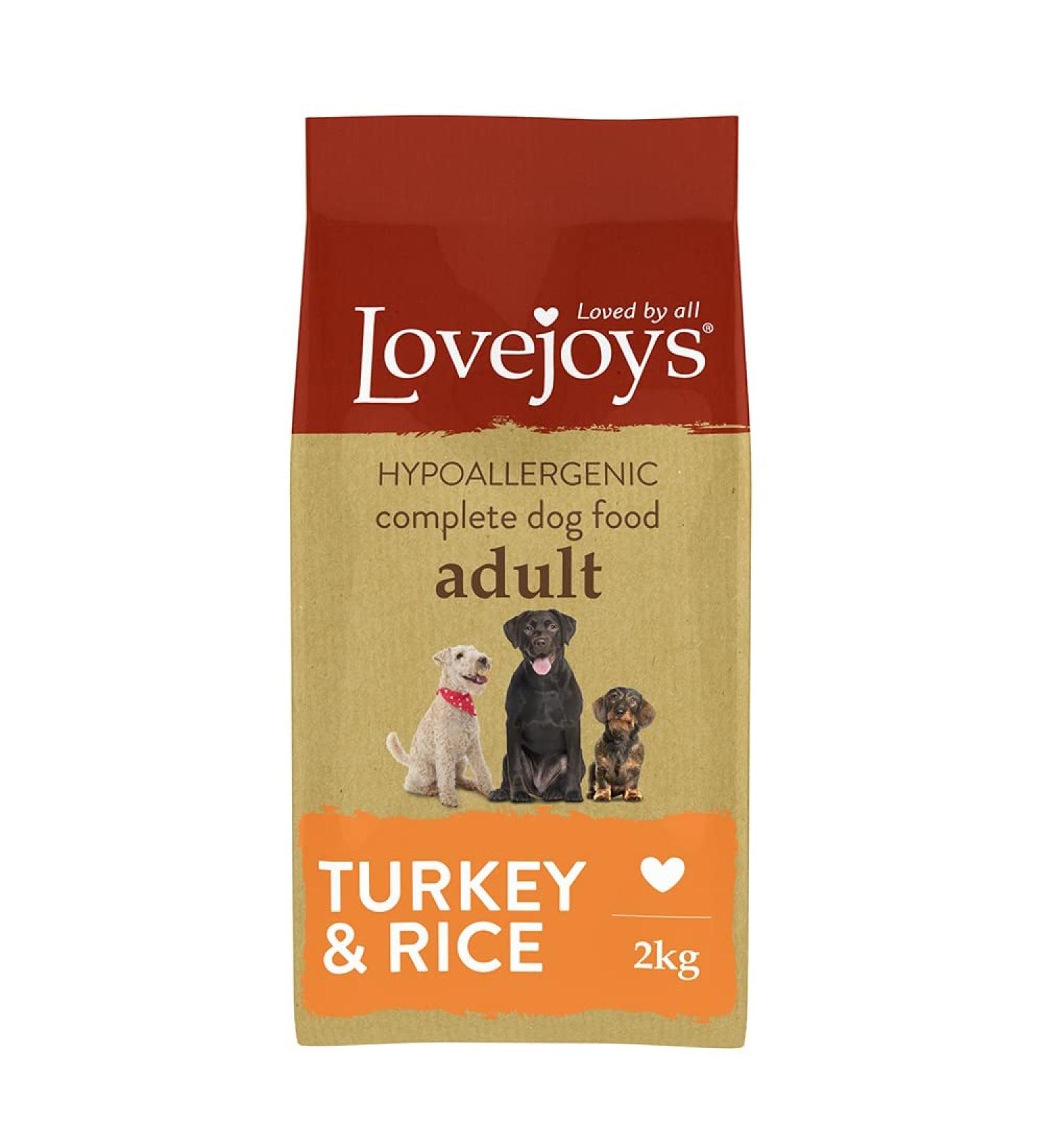 Lovejoys Hypoallergenic Complete Dry Adult Dog Food Turkey and Rice 2 kg Turkey and Rice 2 kg (Pack of 1) - Buy Online on GoSupps.com