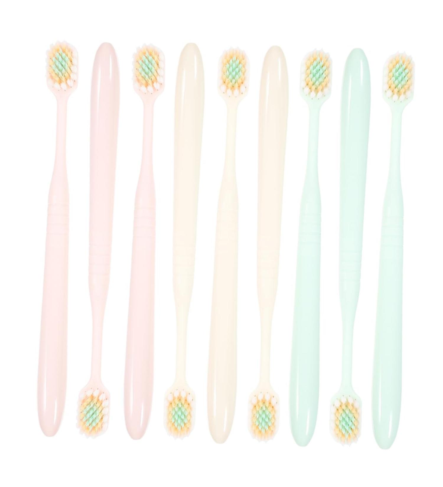 Anneomas 9ST Tooth Cleaning Set - Ultra Soft Travel Toothbrushes with Wide & Thin Brushes for Gentle Oral Care - Buy Online on GoSupps.com