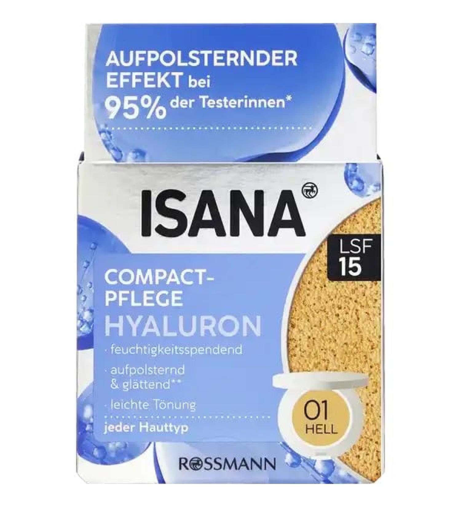 Dirk Rossmann Isana Compact care hyaluronic acid with protection factor 151x15g - Buy Online on GoSupps.com