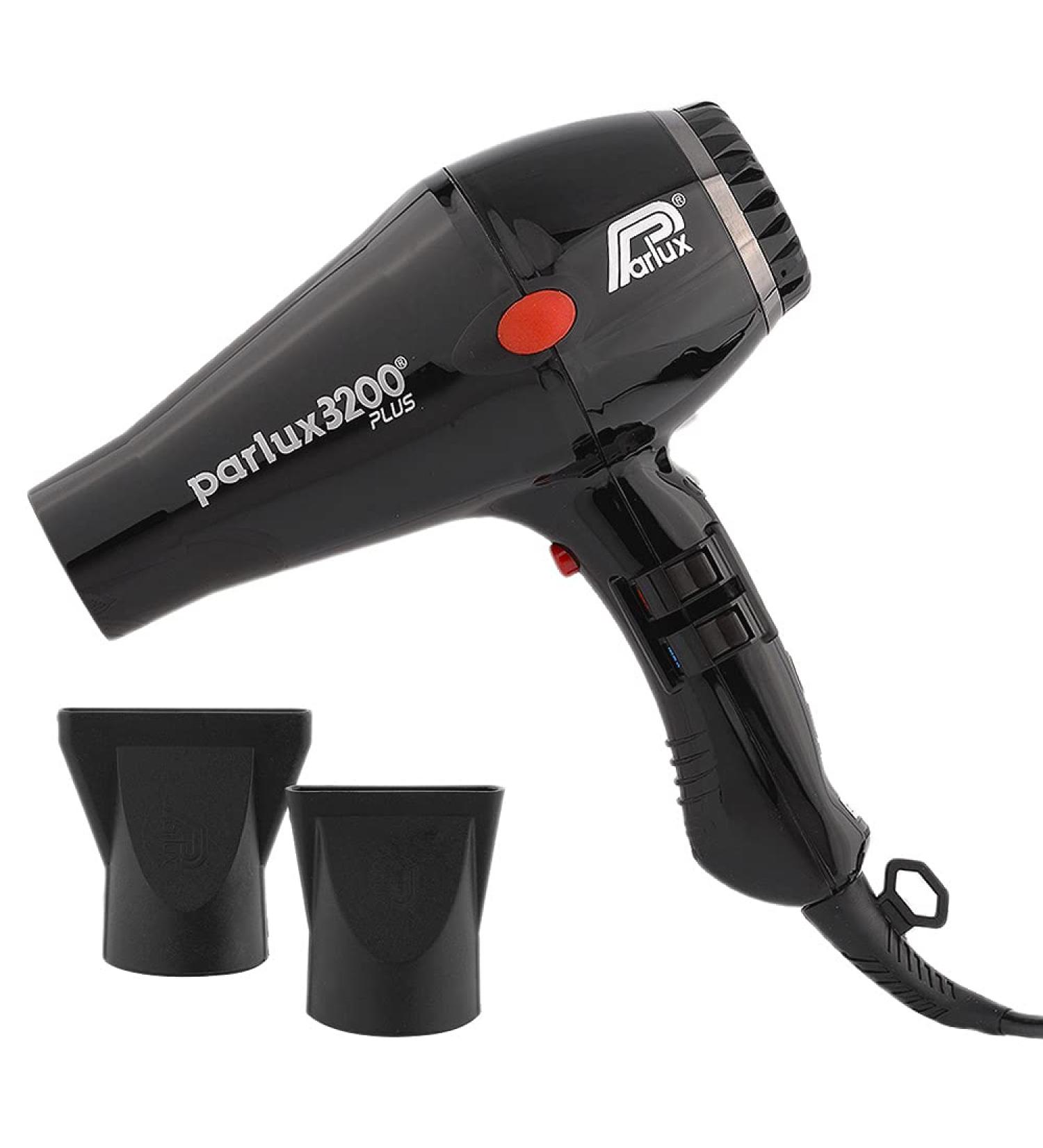 Parlux 3200 Plus Hair Dryer in Black. Lightweight Compact 1900W Dryer with Ultra High Tech Ionic Technology. Salon Favourite with 2 Speed Settings & 3 Heat Controls Plus Cool Shot Button.