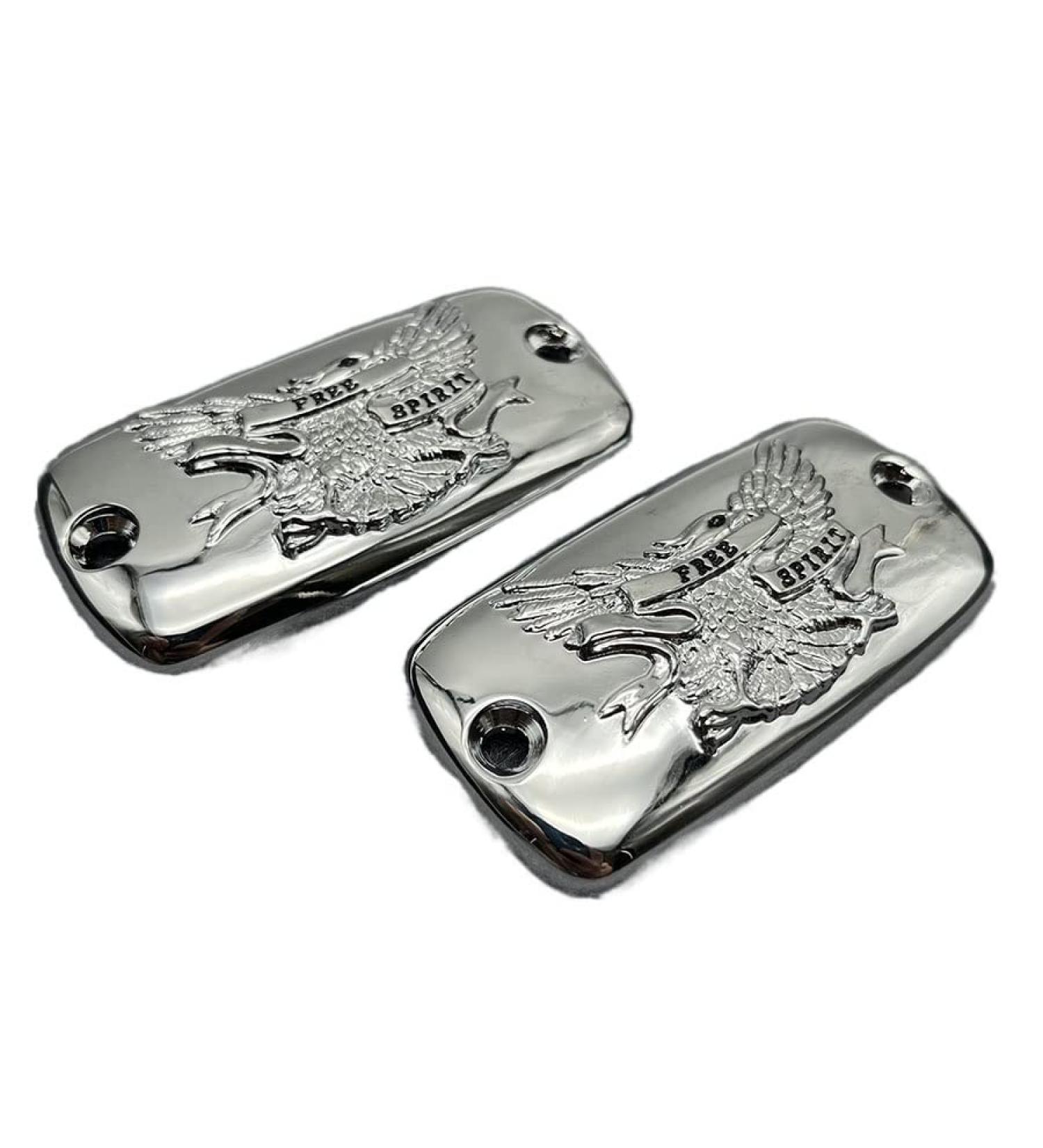 Vaeven Tapones Cilindro Principal Motorcycle Chrome brake-fluid container cover for Valkyrie Goldwing 1500 1800 VTX 1800 Spirit 2 PCs