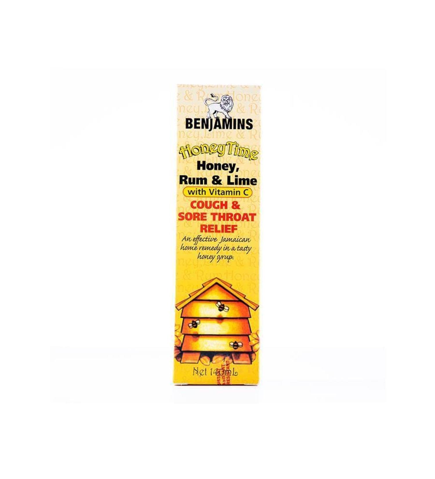 Benjamins Honeytime Honey Rum and Lime Syrup 140ml Box of 6-Fd