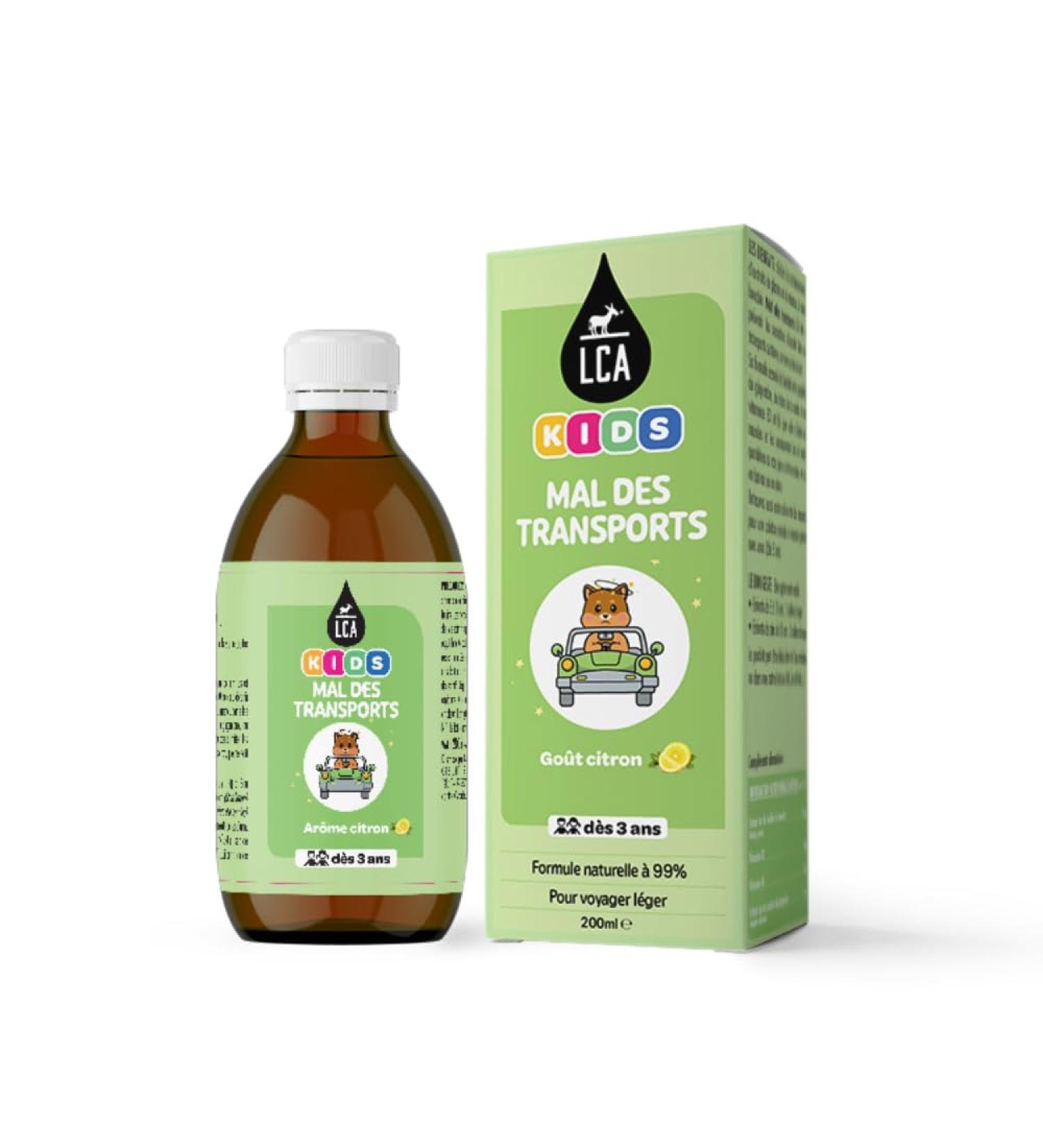 LCA KIDS MAL DES TRANSPORTS | Calme les naus es et les vomissements | Gingembre Citron | Enfants d s 3 ans | Go t Citron | Ingr dients d'origine naturelle | Solution buvable | 200ml - Buy Online on GoSupps.com