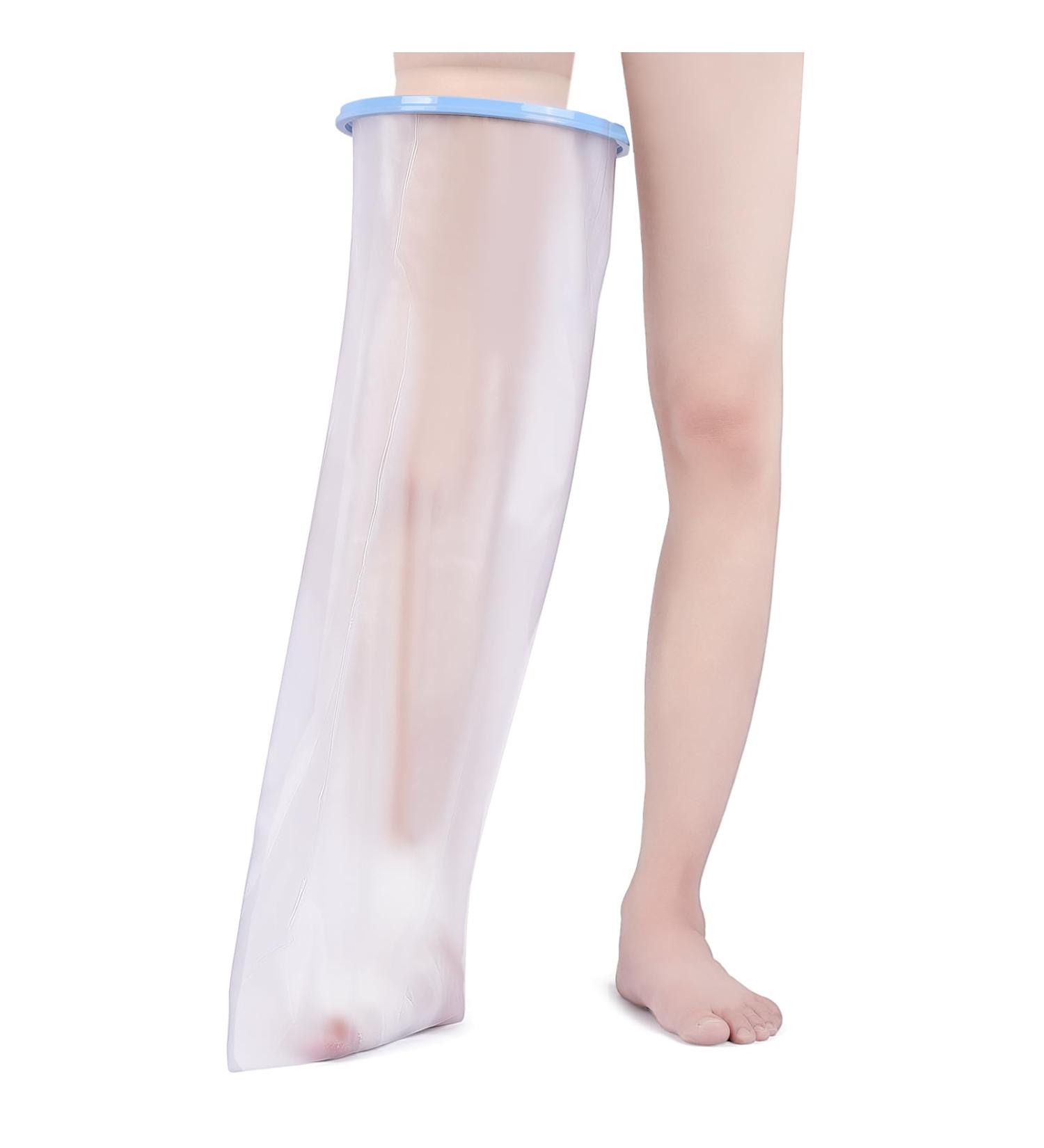 Fasola Waterproof Full Leg Cast Protector for Adults - XL Size, Keep Bandage/Plaster/Cast Dry - Shower Cover for Broken Thigh, Knees, Foot - Reusable & Anti-accumulation Water Ring - Buy Online on GoSupps.com