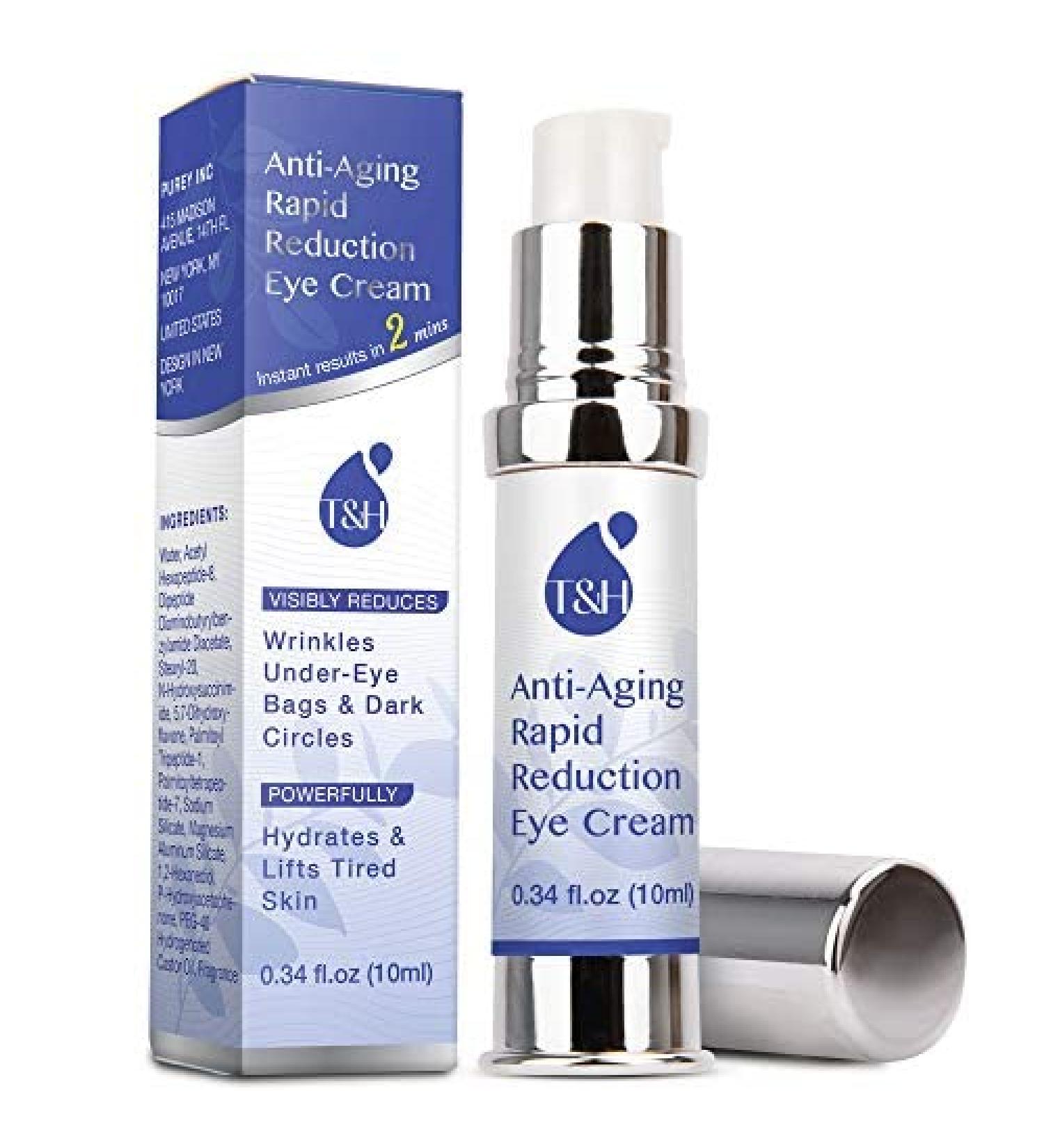 Rapid Reduction Eye Cream - Visibly Erase Wrinkles, Bags & Dark Circles in 120 Seconds - Hydrating & Lifting Formula - 0.34oz - Buy Online on GoSupps.com