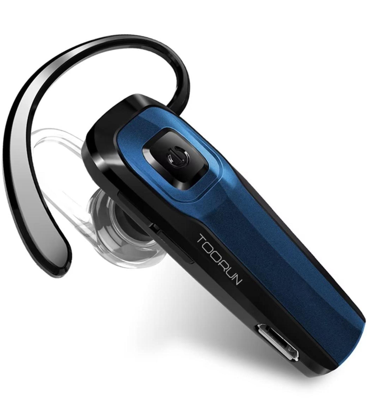TOORUN M26 Bluetooth Earpiece - Handsfree V5.0 Wireless Headset with Noise Reduction - Blue - Buy Online on GoSupps.com