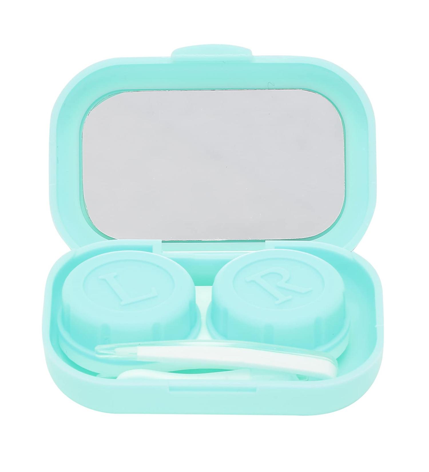 Sonew Contact Lens Case - Portable Mini Travel Kit with Mirror | Soaking Storage Holder in Green - Buy Online on GoSupps.com