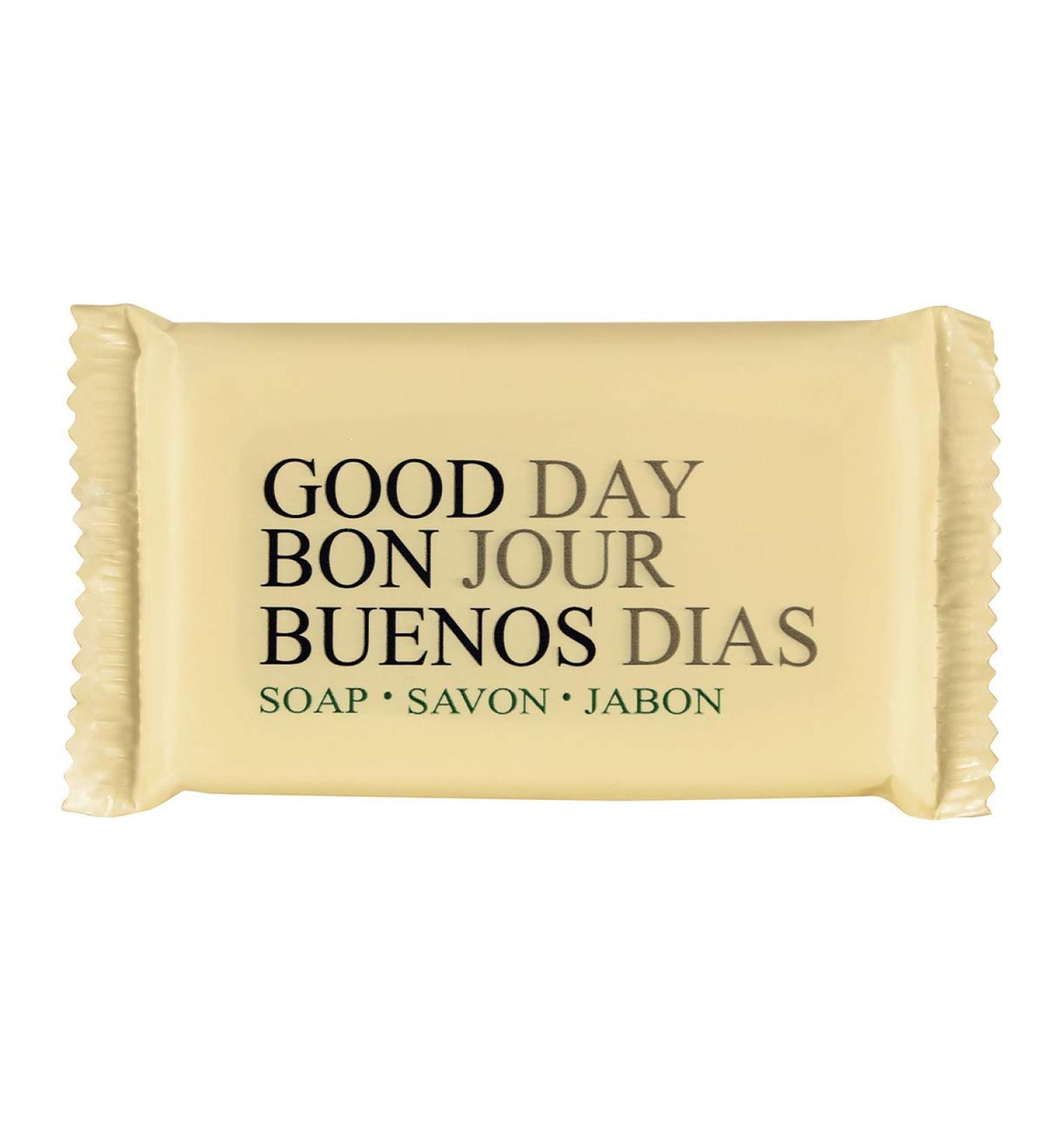 Good Day Hand and Facial Soap 0.85 oz - 50 White Bars | Moisturizing Travel Size Bulk Soap - Ideal for Hotels, Rentals, Charity Donations and Spas - Buy Online on GoSupps.com
