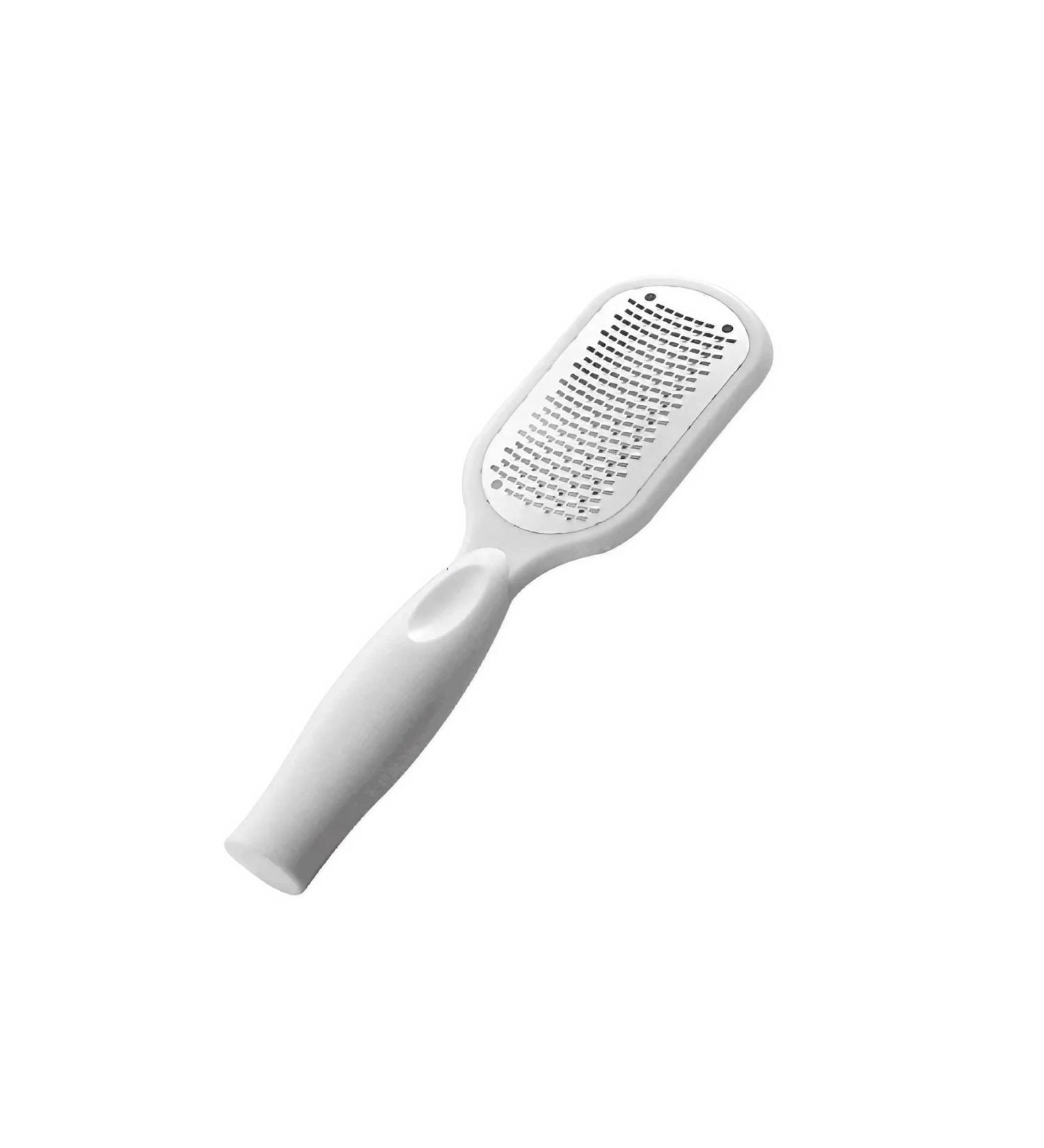 Professional Metal Foot File Callus Remover with Dead Skin Container - Classic Shape Pedicure Tool for Women | White Miro-Files Foot Scrubber - Buy Online on GoSupps.com