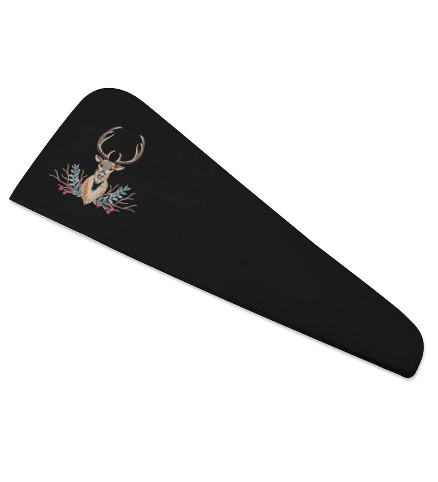 Watercolor Reindeer Soft Hair Towel Wrap - Hair Turban for Curly & Long Thick Hair - Quick Drying Cap with Buttons for Women - Buy Online on GoSupps.com