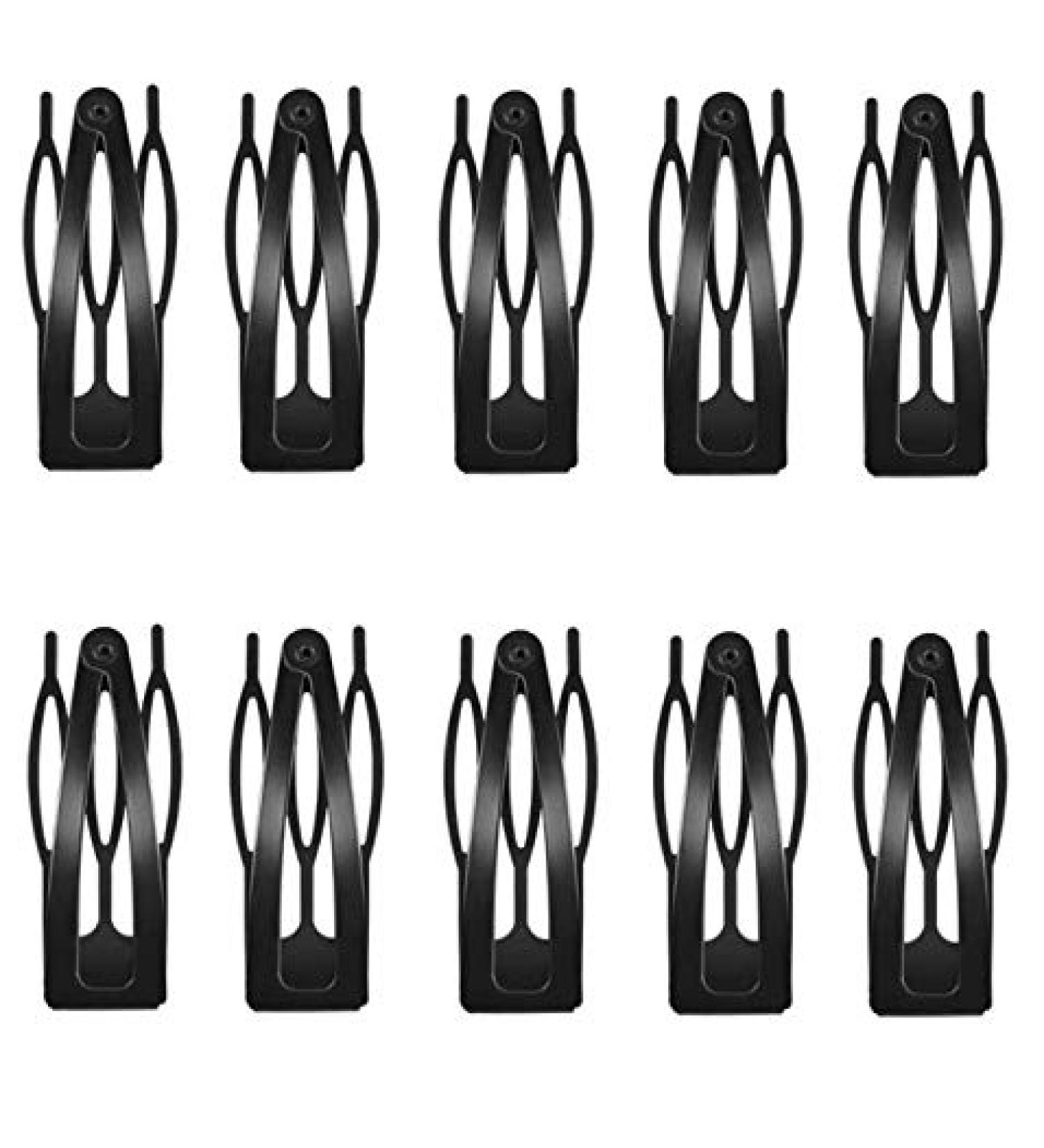 KDDOM Double Grip Metal Hair Clips - 10 Pack Black Snap Hair Barrettes for Women & Girls - Buy Online on GoSupps.com