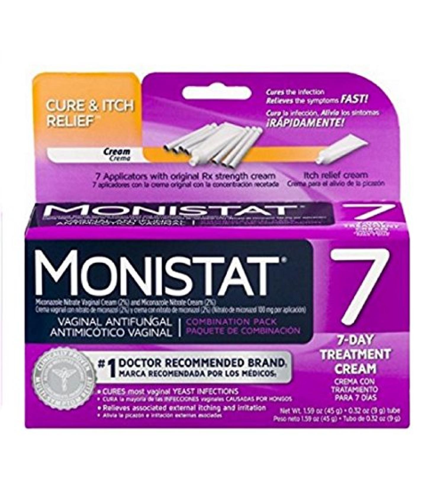 Monistat 7-Day Yeast Infection Treatment Cream | 1.59 oz Pack with Disposable Applicators - Buy Online on GoSupps.com
