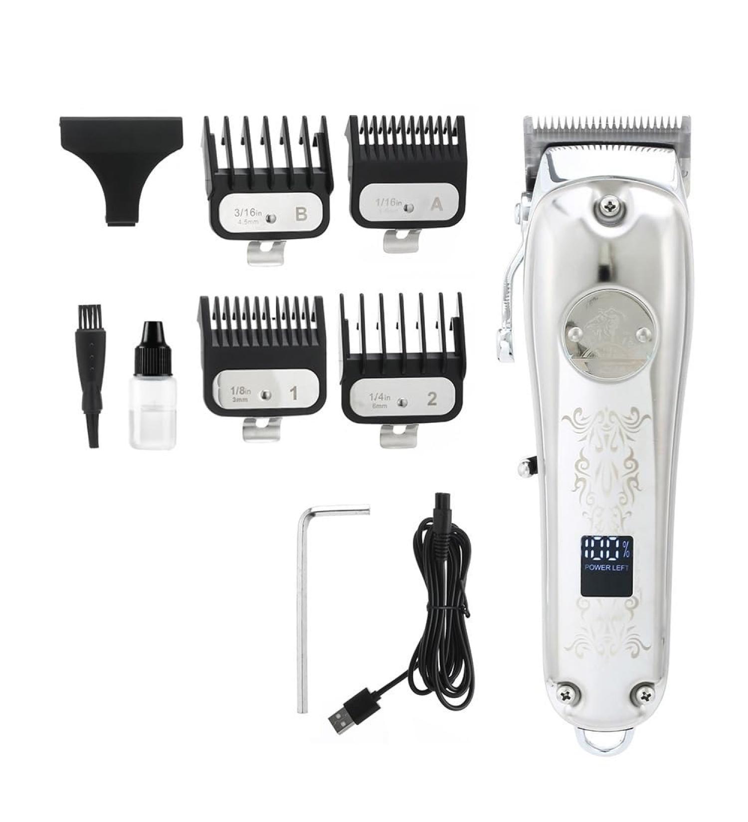 Buy Retro Electric Hair Clipper Trimmer - LCD Display Carved Pattern International Shipping Available - Buy Online on GoSupps.com