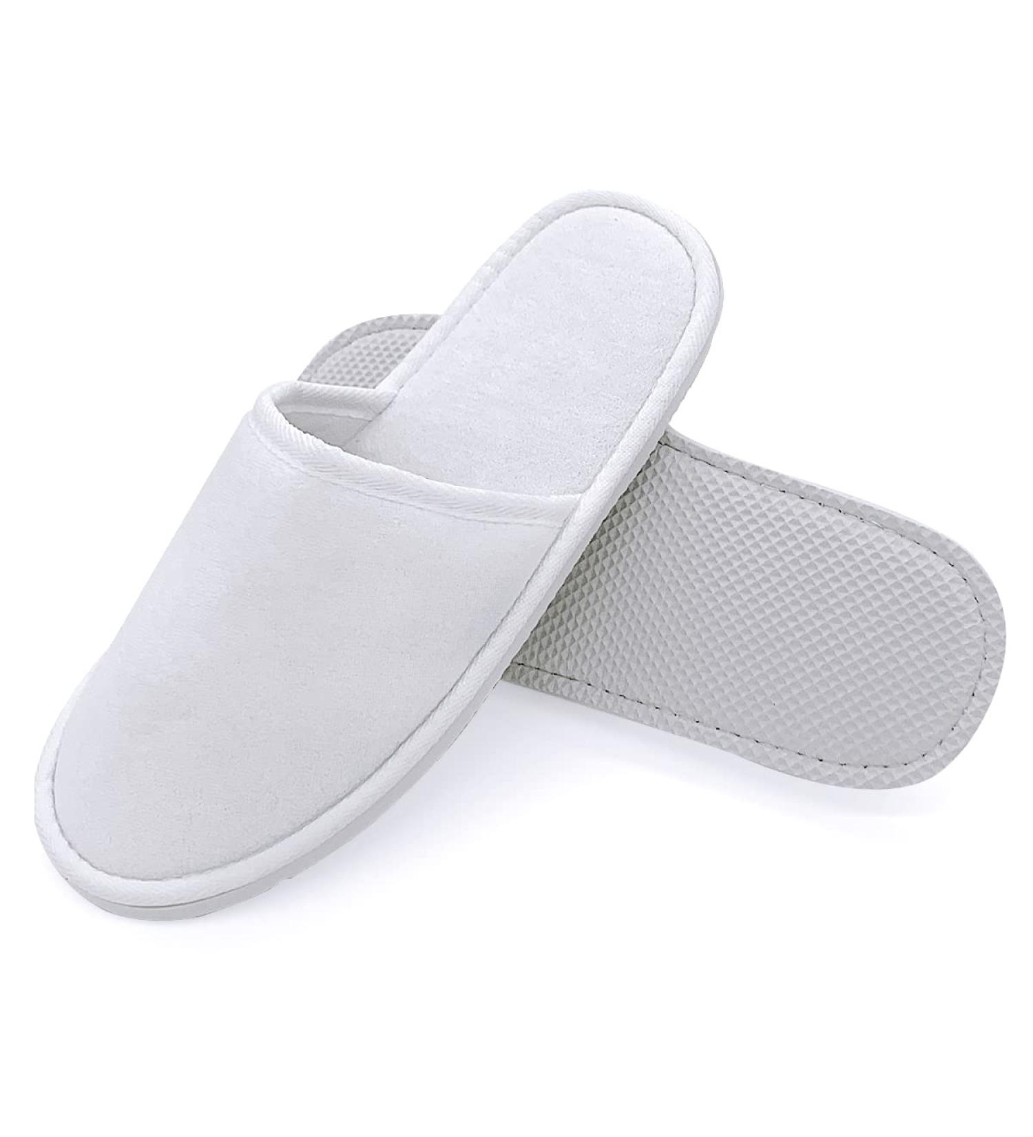 Jomix Unisex Washable Terry Hotel Slippers - 2 Pairs of Rustchfeste Bathing Shoes (36/37 EU X-Schmal White) - Perfect for Travel & Guests - Buy Online on GoSupps.com