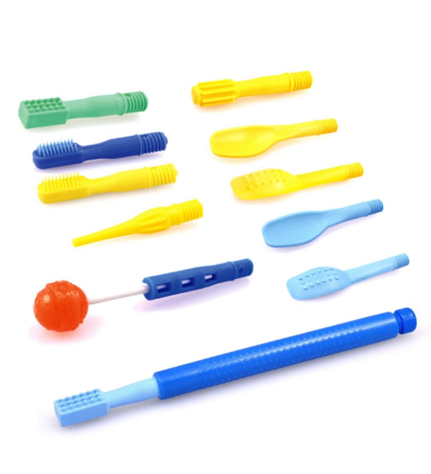 ARK Z-Vibe Pro Set: Vibrator with 11 Attachments for Oral Stimulation & Sensory Therapy - Dark Blue - Buy Online on GoSupps.com