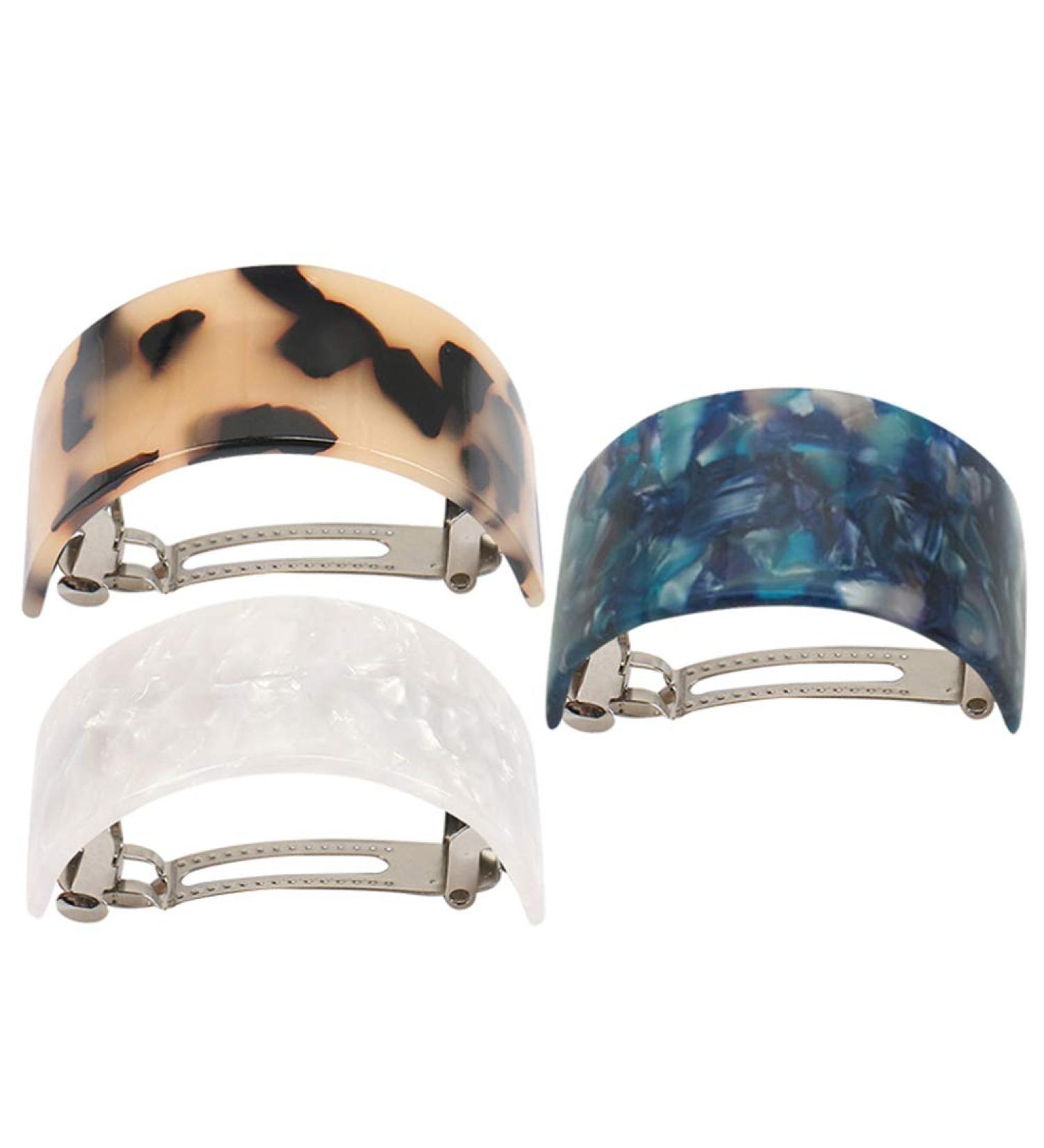 Minkissy French Hair Clips - Shell No Jaw Clamp 3 Pieces - Trendy Hair Accessories for Effortless Style - Buy Online on GoSupps.com