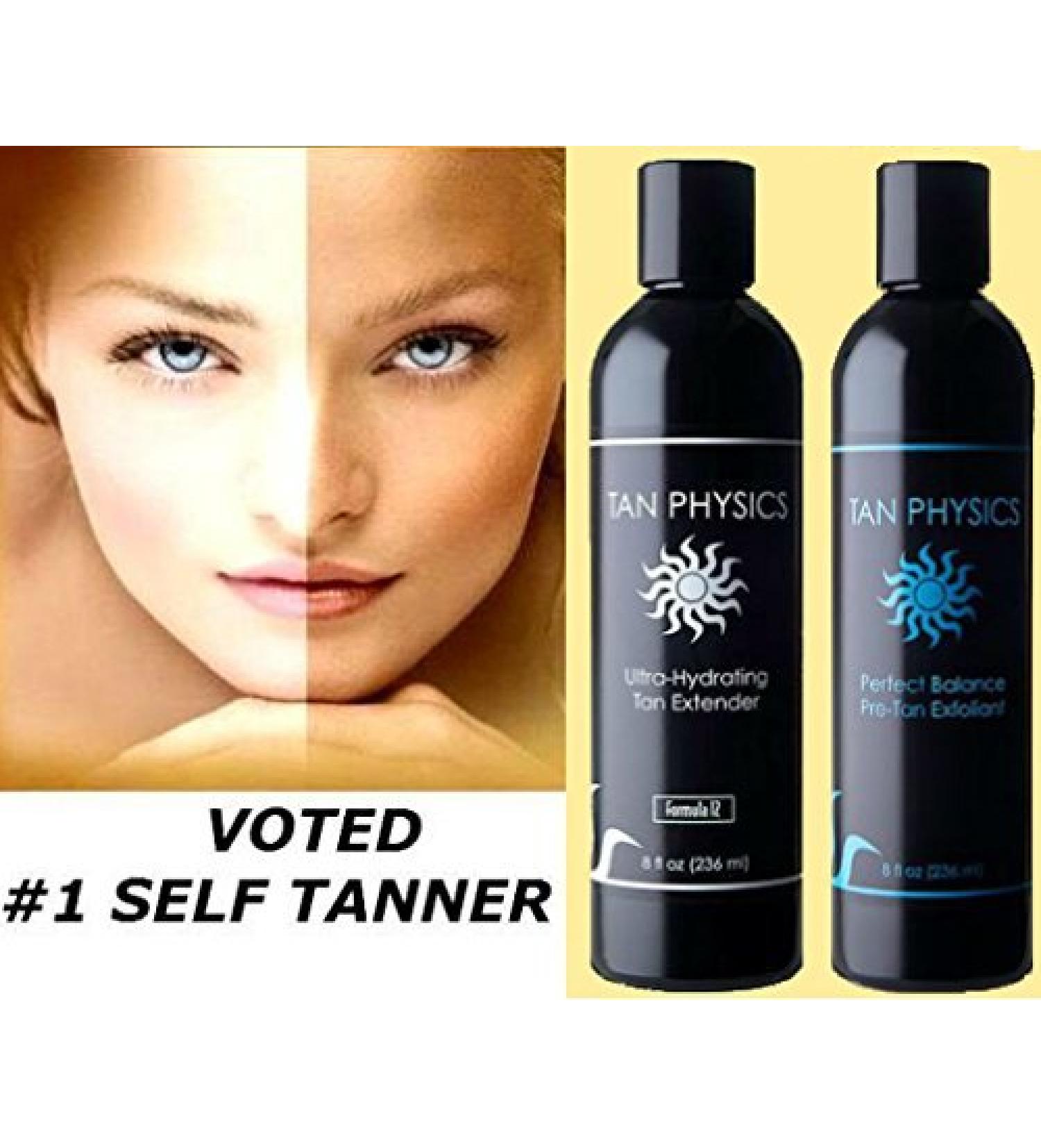 Tan Physics Combo Pack - One Ultra-Hydrating Tan Extender and One Pre-Tan Exfoliator
