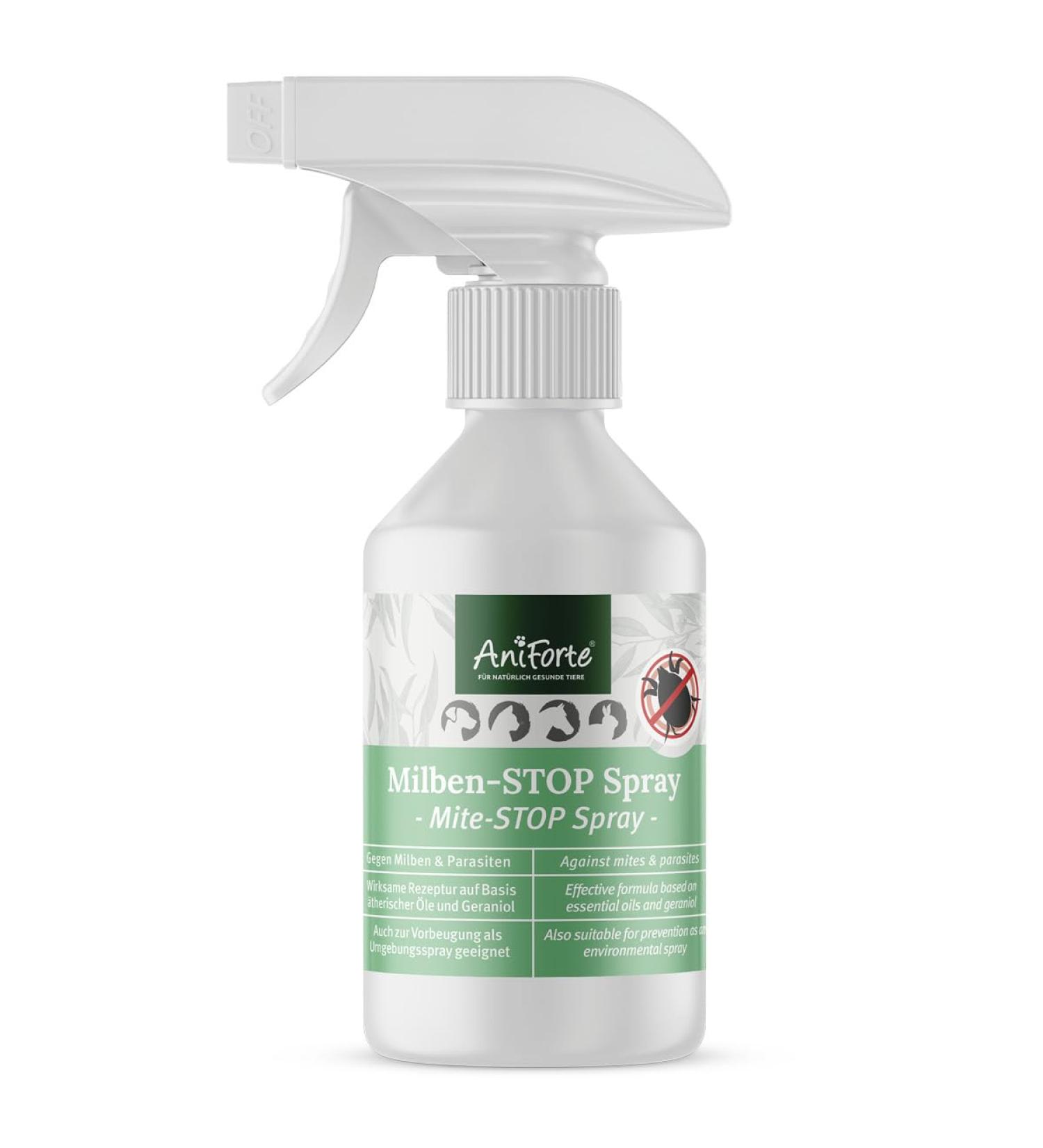 AniForte mite spray for dogs cats pets and farm animals 250 ml - anti-mite spray for natural defence against insects parasites & vermin mite stop & mite protection for mite infestation 250 ml (Pack of 1) - Buy Online on GoSupps.com