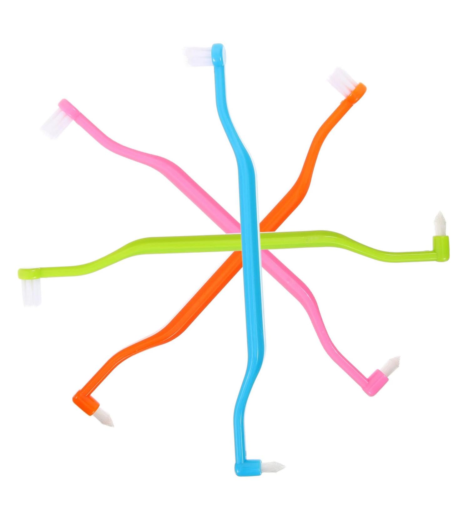 Solustre 4-Piece Double-Headed Toothbrush Cleaning Tool Set - Perfect for Detail Cleaning Gum Care and Travel - Buy Online on GoSupps.com