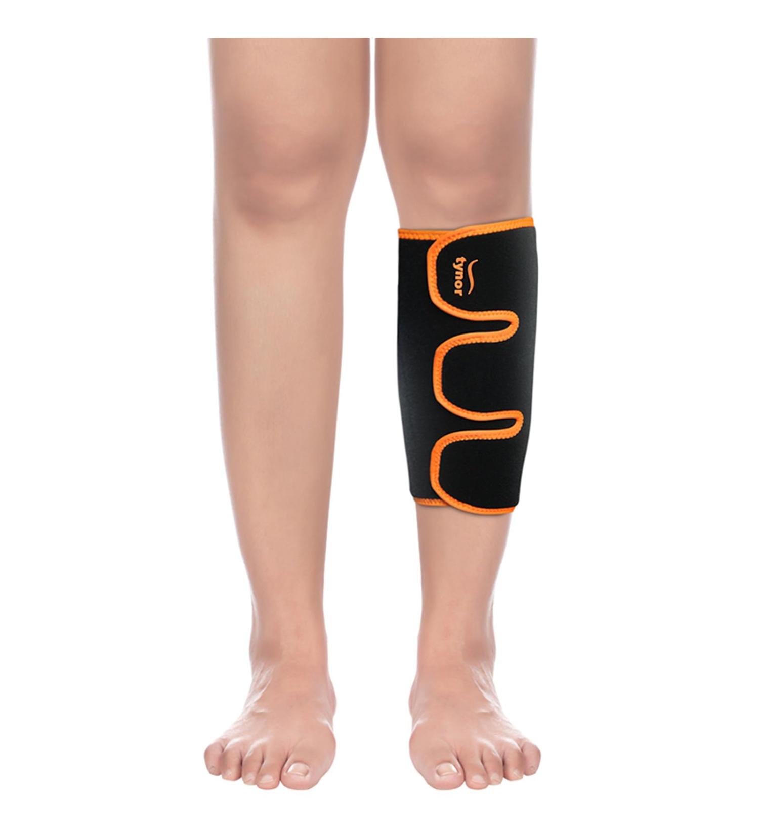 TYNOR Shin & Calf Support Neo - Black & Orange | Universal Fit | International Shipping Available - Buy Online on GoSupps.com