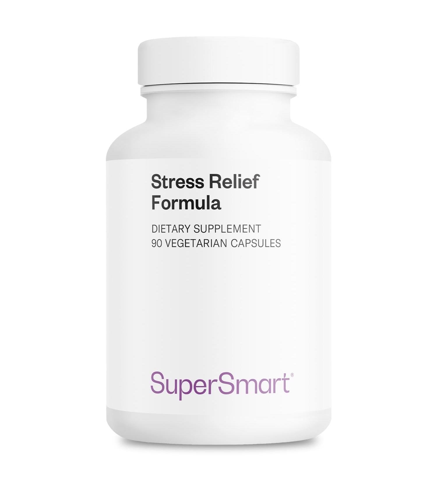 Supersmart - Stress Relief Formula (All-in-1) - 100% Natural Supplement - with Passion Flower Polygala Tenuifolia | Non-GMO & Gluten Free - 90 Vegetarian Capsules - Buy Online on GoSupps.com