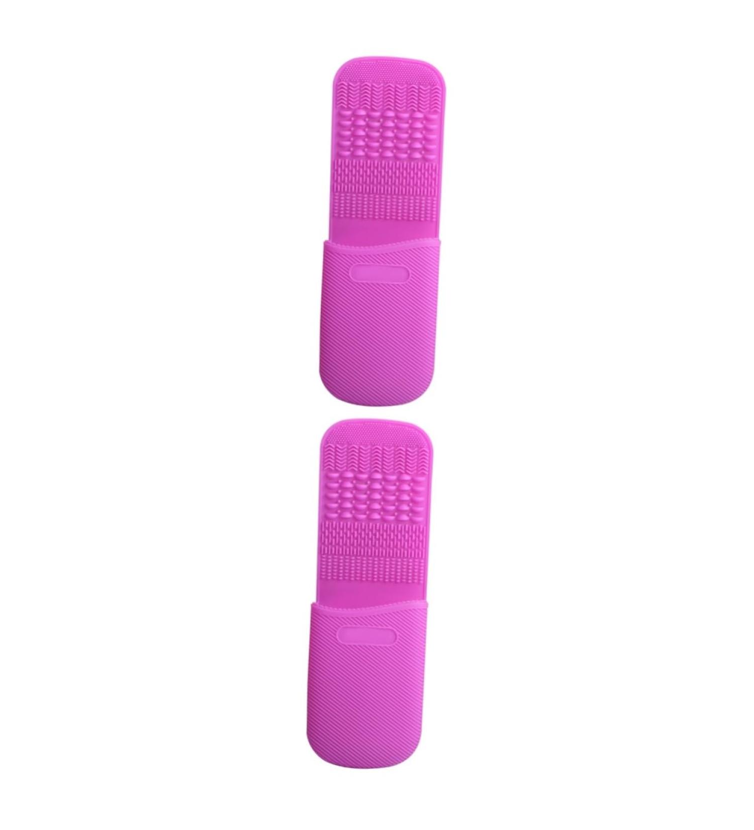 FRCOLOR 2pcs Makeup Brush Cleaner Mat - Foldable & Multifunctional Brush Cleaning Pads for Cosmetics - Buy Online on GoSupps.com