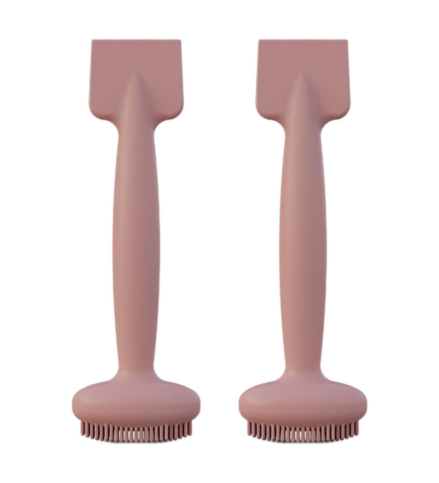 Silicone Face Scrubber | Silicone Facial Scrubber Dual Head Waterproof Soft Facial Scrubber Skin Friendly Mud Film Brush For Manual Cleaning Kagrote Leather Powder 2pcs - Buy Online on GoSupps.com