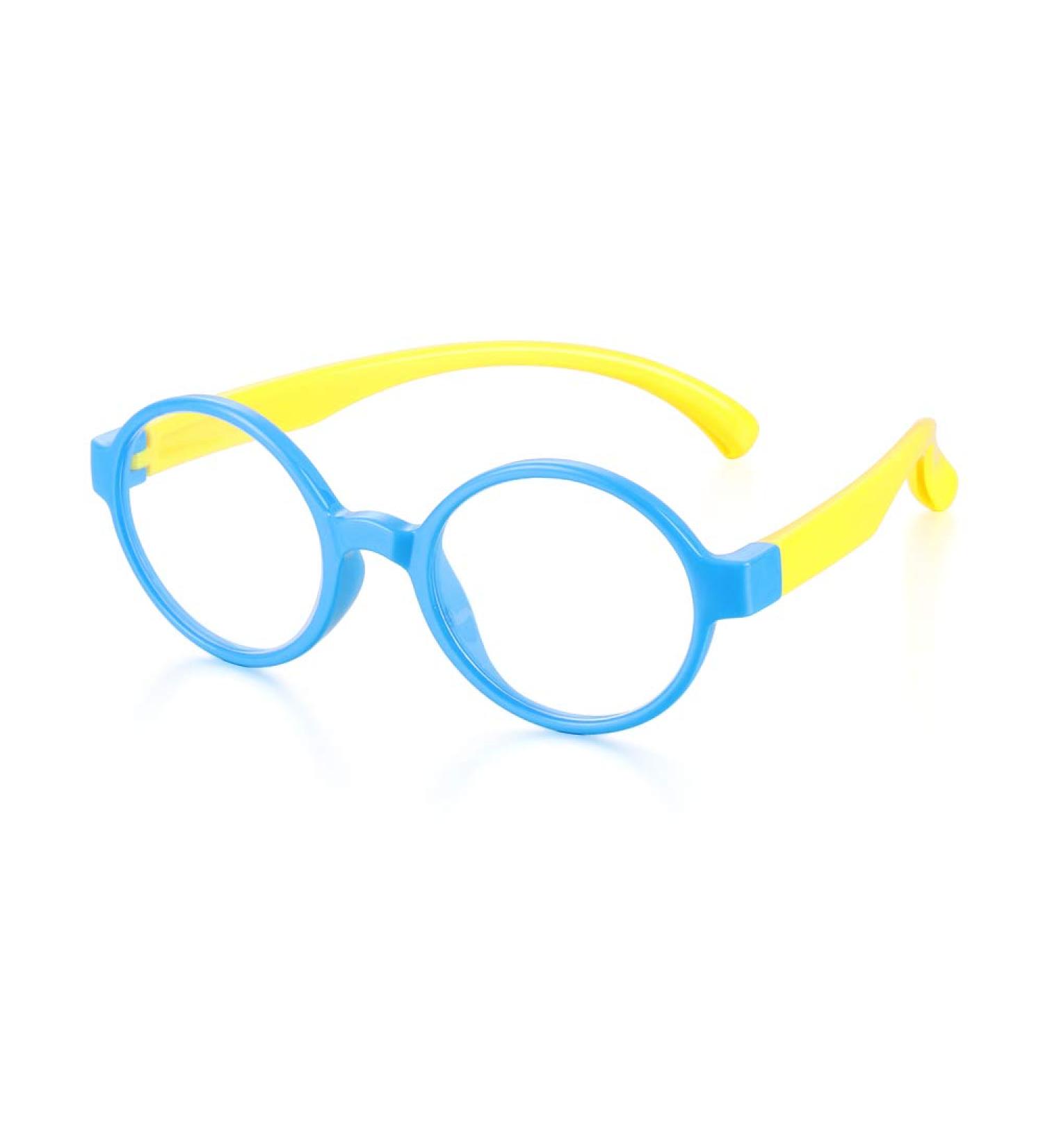 Kids Silicone Frame Glasses - Radiation Resistant Anti Blue Light Glasses for Video Games - Comfortable & Stylish Blue/Yellow Options - Buy Online on GoSupps.com