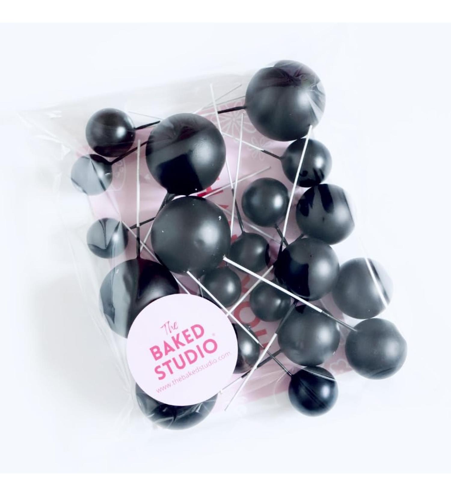 The Baked Studio - 20 Pieces Cake Decorating Balls With 4 Sizes In Pack (Black) - Buy Online on GoSupps.com