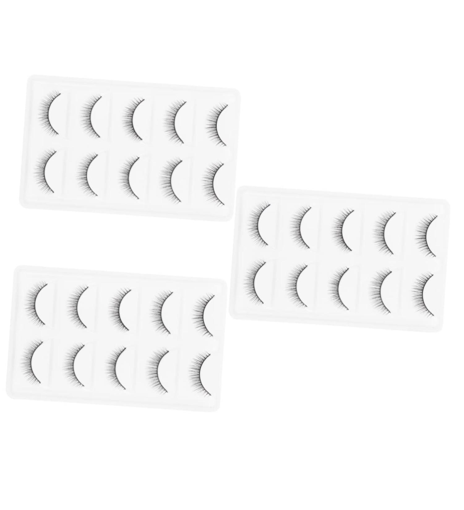 Beaupretty 3 Pairs Short Eyelash Glue False Lashes 3d Fake Eyelashes Handmade Eyelashes Thick Eyelash Elf Fake Lashes Fiber Eyelashes False Eyelashes Artificial Fiber 6d Make up - Buy Online on GoSupps.com