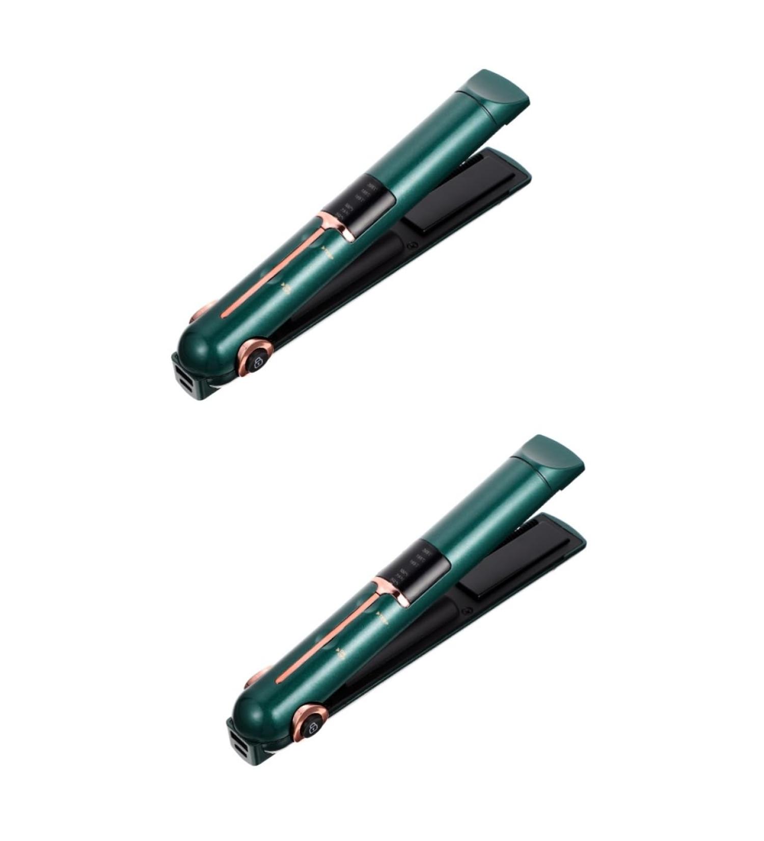 NOLITOY 2pcs Curling Iron Hair Rollers Portable Curling Wand Hair Curler Straightener Travel Multifunction 21X4X3.5CMx2pcs Greenx2pcs - Buy Online on GoSupps.com