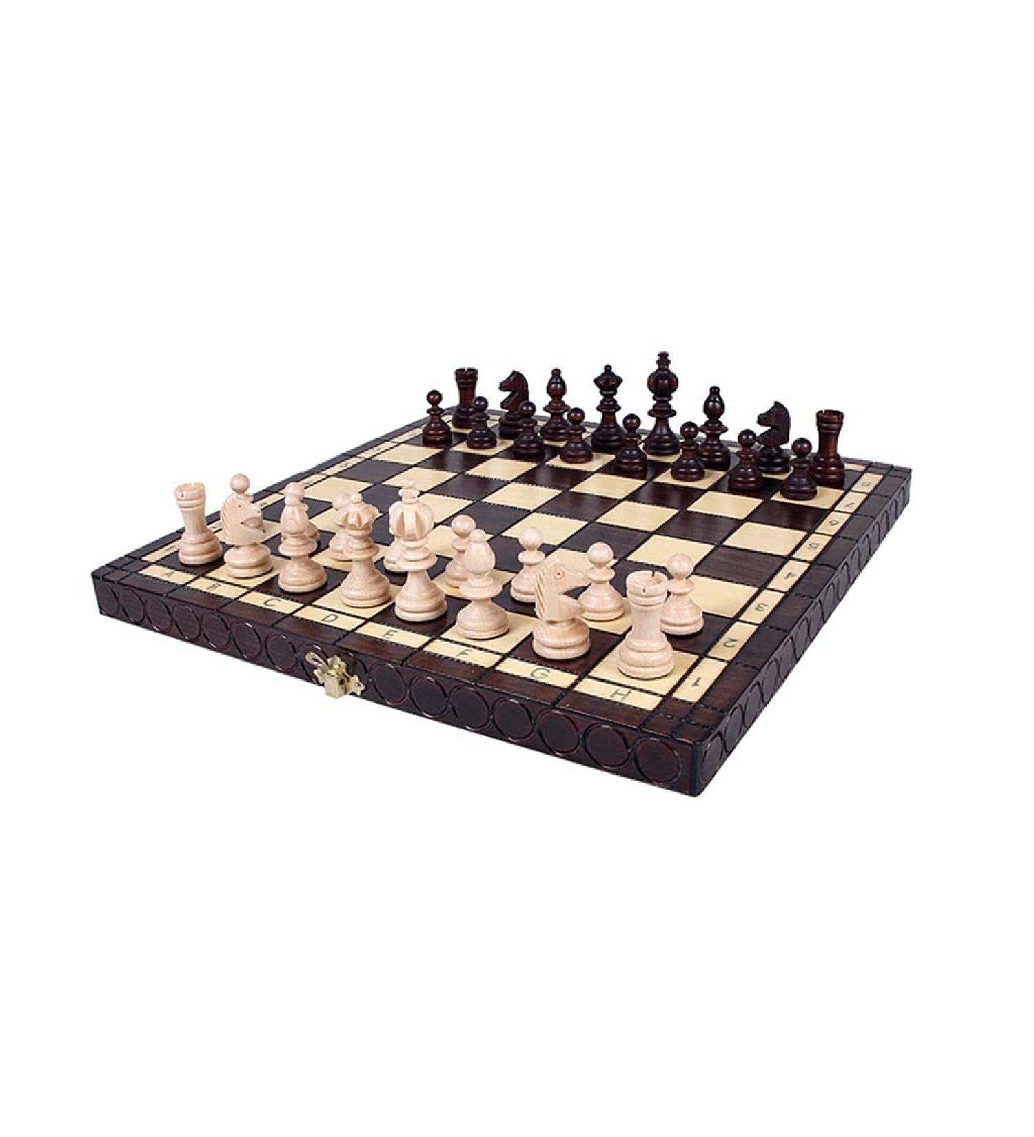 Chess Set Portable Folding Set with Hand Carved Chess Pieces and Beech Chessboard Decor Gift Board Game Chess Pieces (Size : 36cm) (36cm) - Buy Online on GoSupps.com
