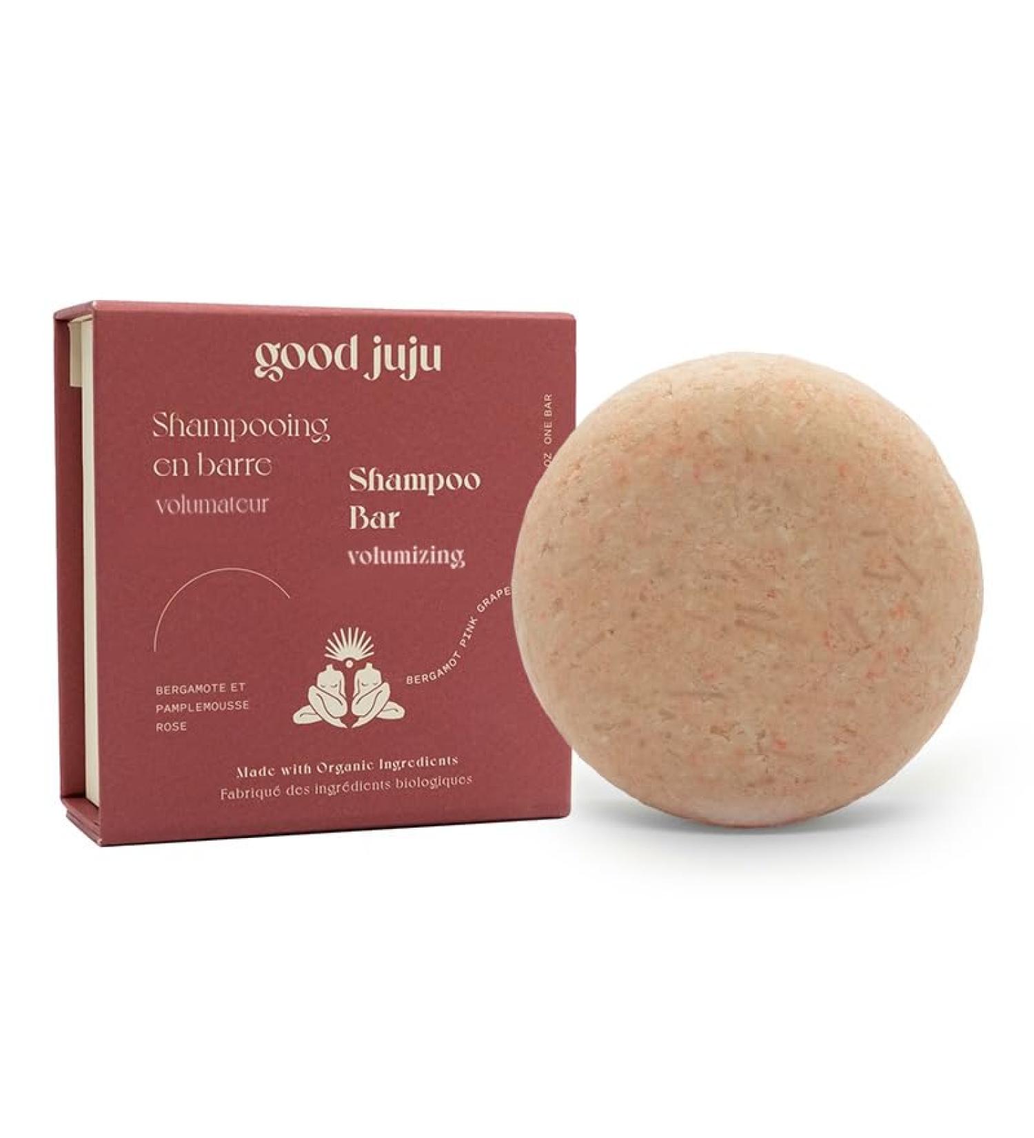 Good Juju Shampoo Bar for Volumizing/Oily or Fine Hair | Made with All Natural & Certified Organic Ingredients | Bergamot + Pink Grapefruit Energizing Scent - Buy Online on GoSupps.com