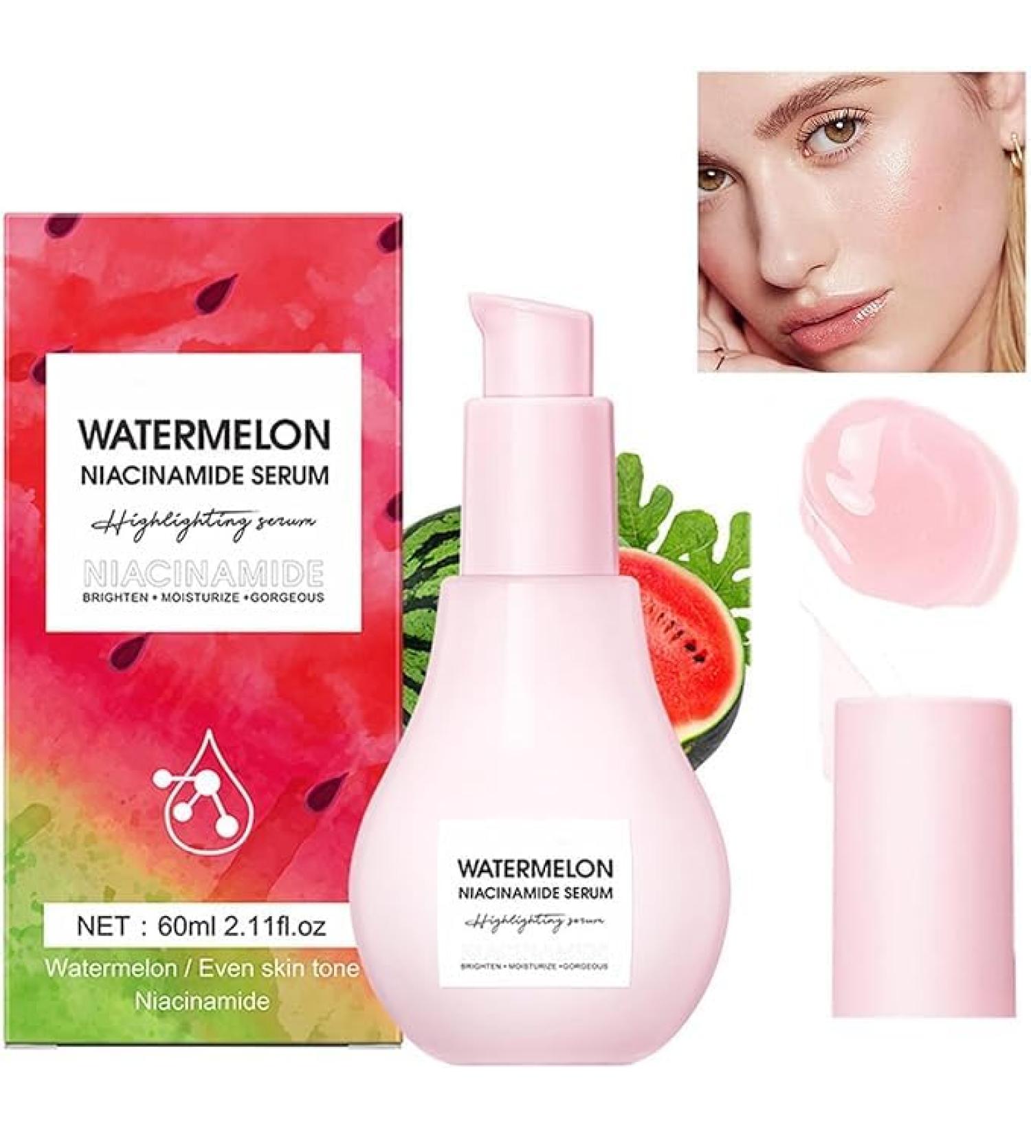 |Most Gifted| Watermelon Glow Moisturize Serum - Watermelon Facial Essence - Lightweight Facial Serum & Priming Liquid Highlighter (1Count (Pack of 1)) - Buy Online on GoSupps.com