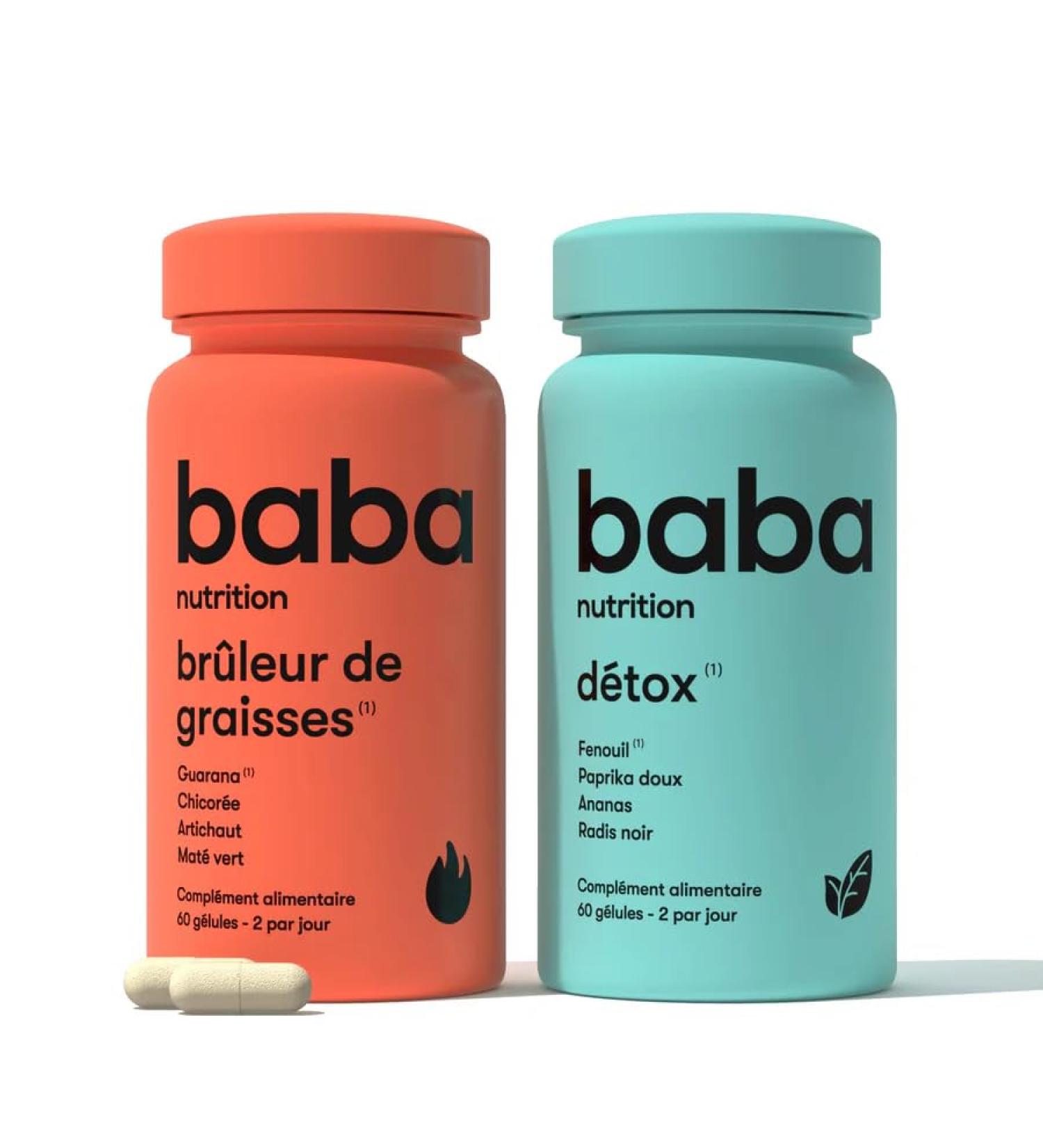 Baba Nutrition - Detox & Br leur Compl ment Alimentaire Minceur Naturelles Base de Plantes 2 x 60 G lules Cures 1 Mois - Bruleur de Graisse Puissant & D toxification Compl te - Buy Online on GoSupps.com