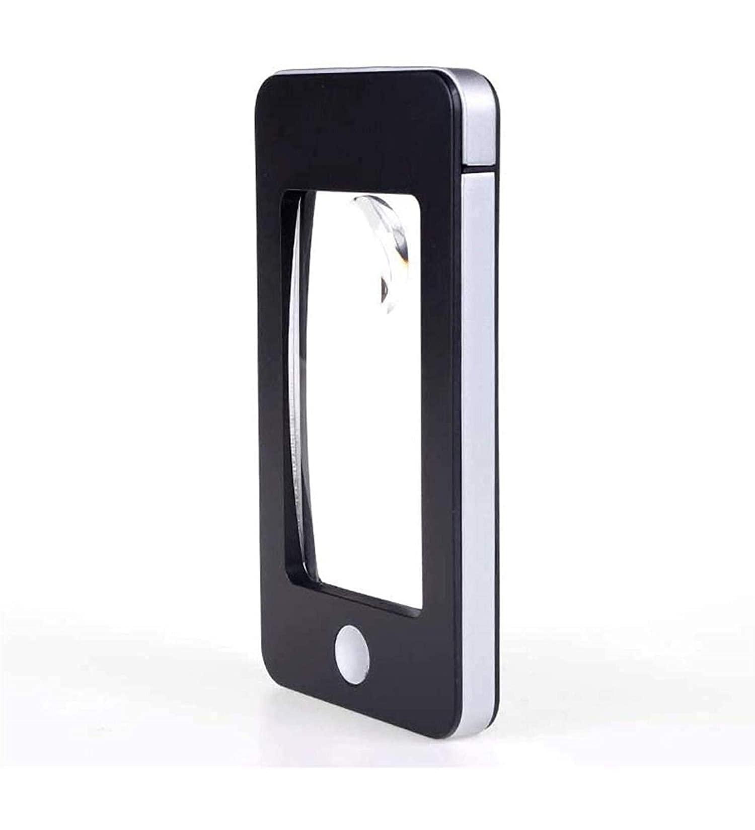 Reading Magnifier with Led Light Old Man Holds Desktop Rectangular Leather Case Shape Black 119Mm * 64Mm for Reading Crafts Repair Magnifier Lofty Ambition - Buy Online on GoSupps.com