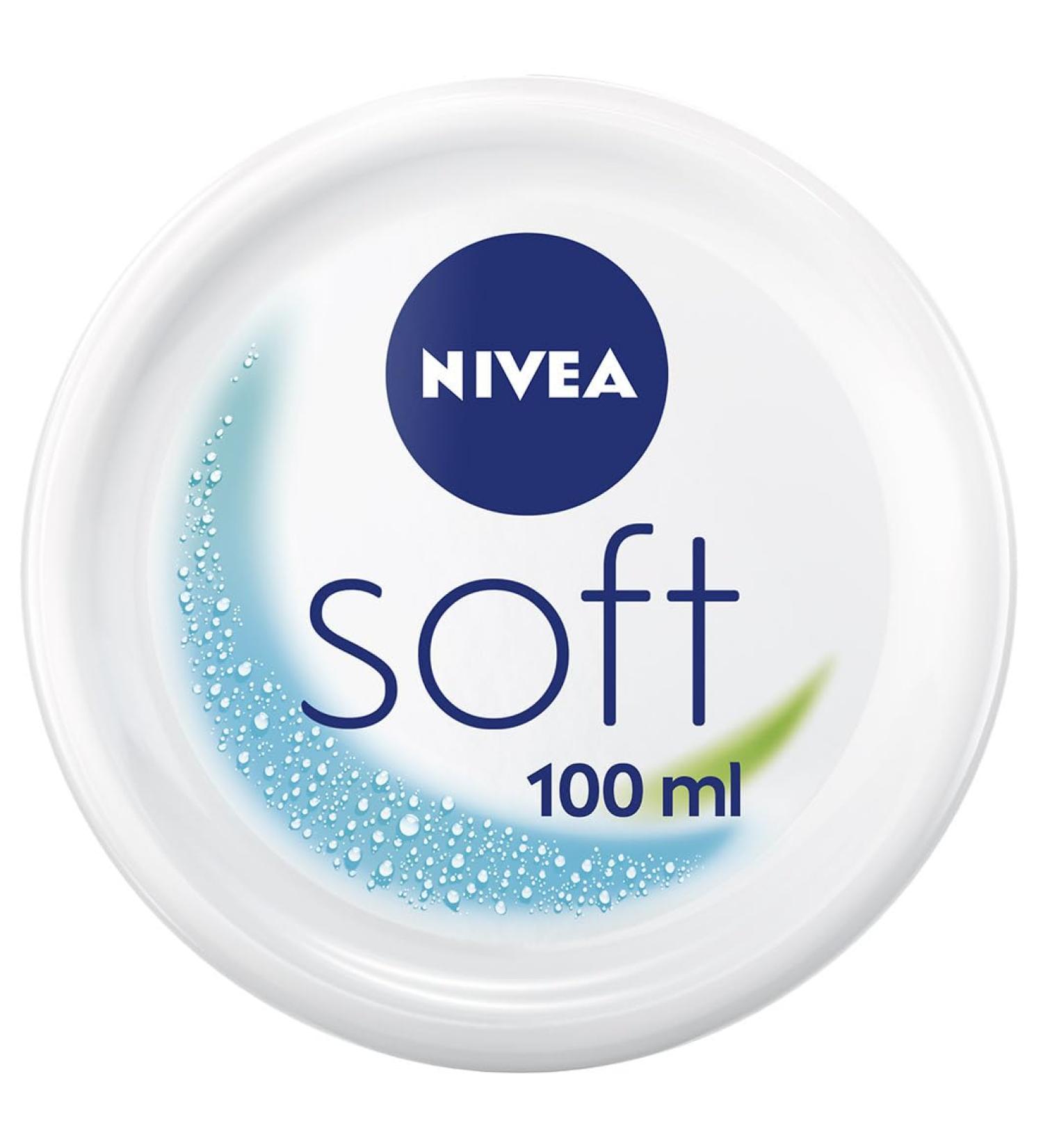 NIVEA SOFT Multi-Use Moisturizing Cream 48H (1 x 100 ml) Moisturizing Face Body & Hands with Vitamin E & Jojoba Oil Lightweight Vegan Formula 95% Natural Ingredients - Buy Online on GoSupps.com