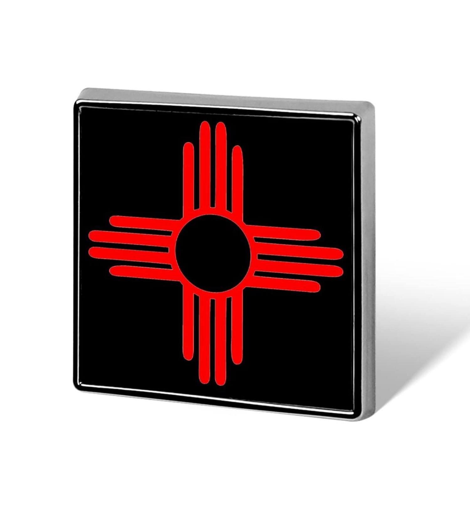 New Mexico Sun Zia Square Lapel Pin - 18mm Art Badge Brooch for Women Men - Perfect Wedding Gift - Buy Online on GoSupps.com