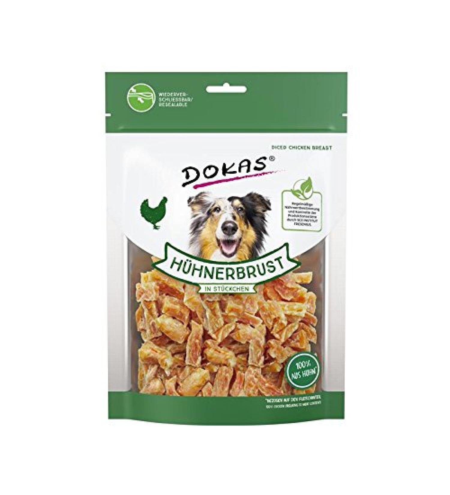 Dokas Dog Chicken Breast Pieces for Dogs - 9 x 200 g